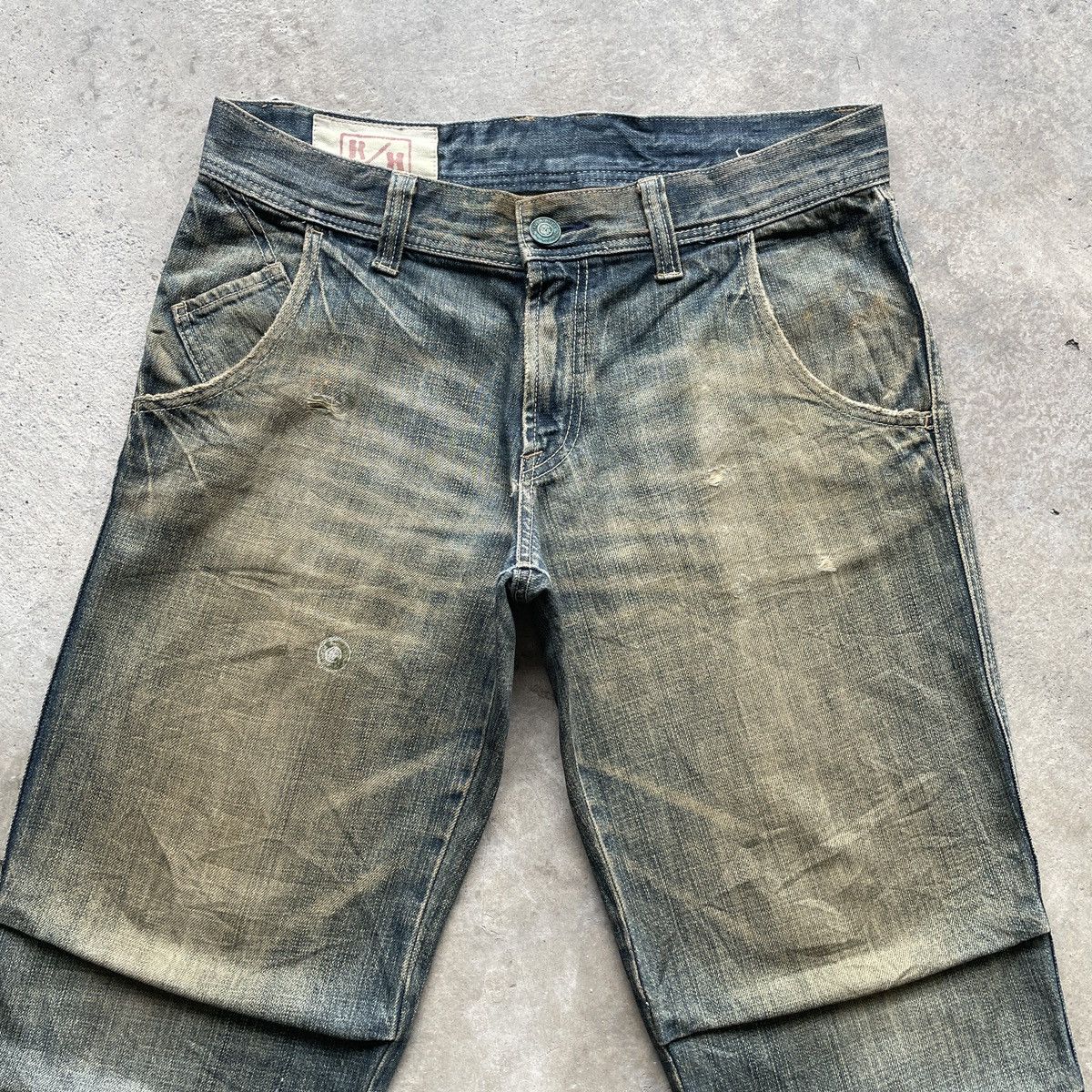 Japanese Brand Vintage Japan Rush Hour Rusty Wash Cropped Jeans Pants W34 Size US 34 / EU 50 - 3 Thumbnail