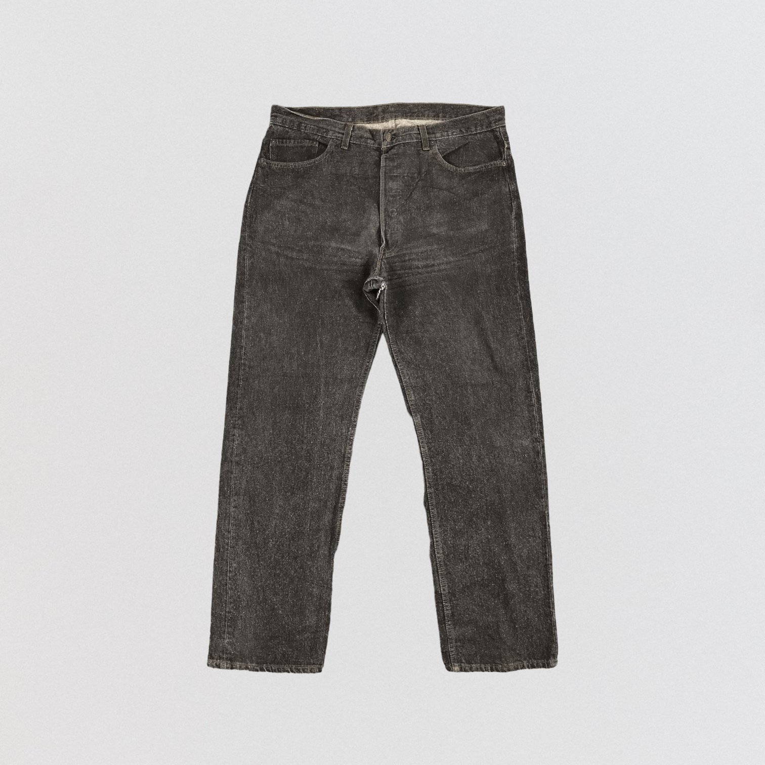 Levi's Vintage 90s Distress Levis 501 Black Jeans-JM1598 Size US 38 / EU 54 - 1 Thumbnail