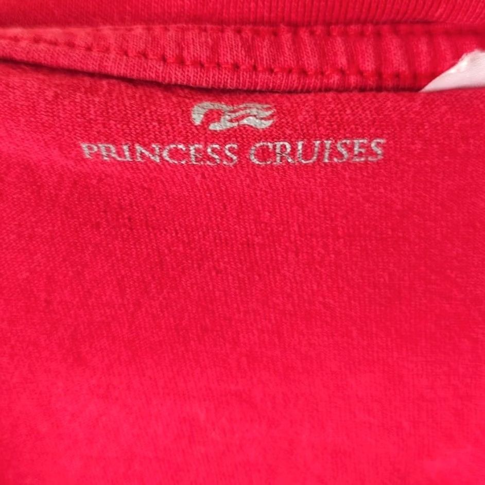 Vintage Princess Cruises Hong Kong T Shirt Mens XL Red Destination Tee Size US XL / EU 56 / 4 - 7 Thumbnail