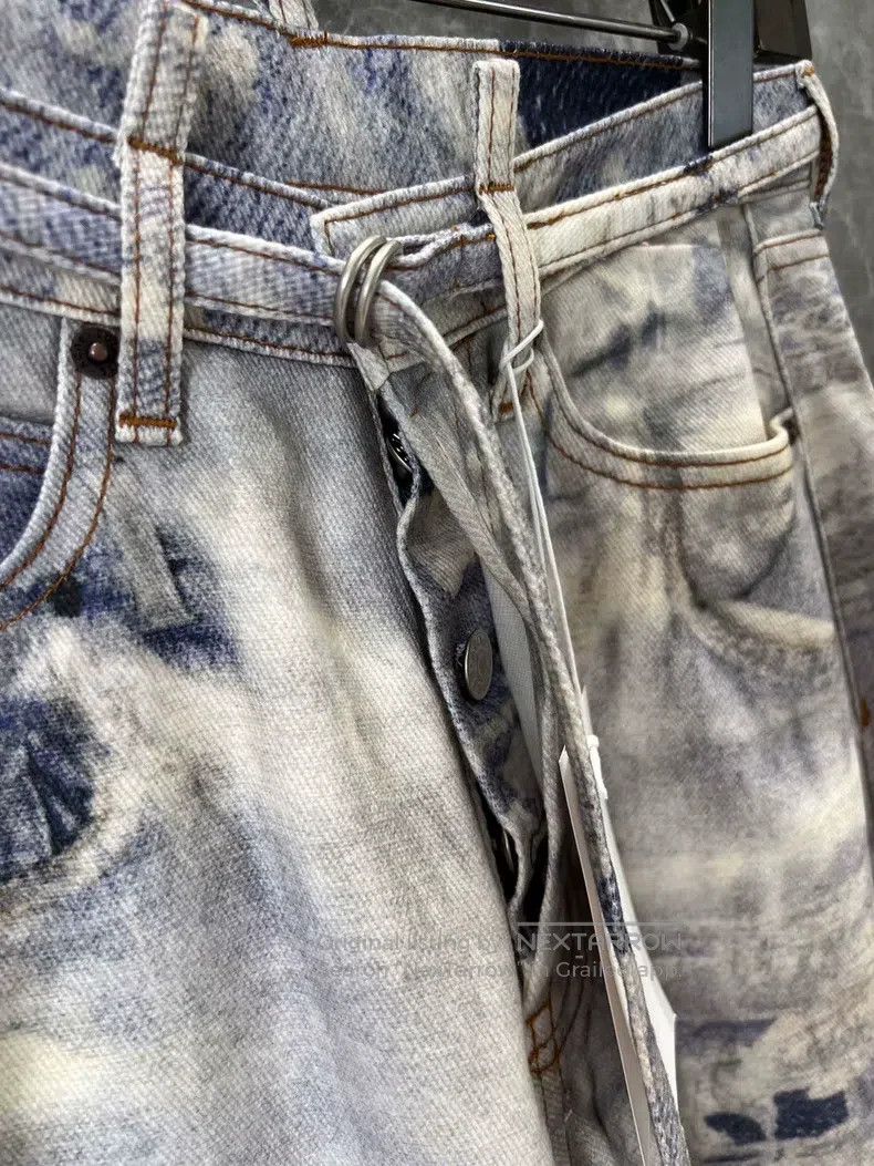 Acne Studios Acne Studios Loose blue and white striped waistline jeans Size US 26 / EU 42 - 3 Thumbnail