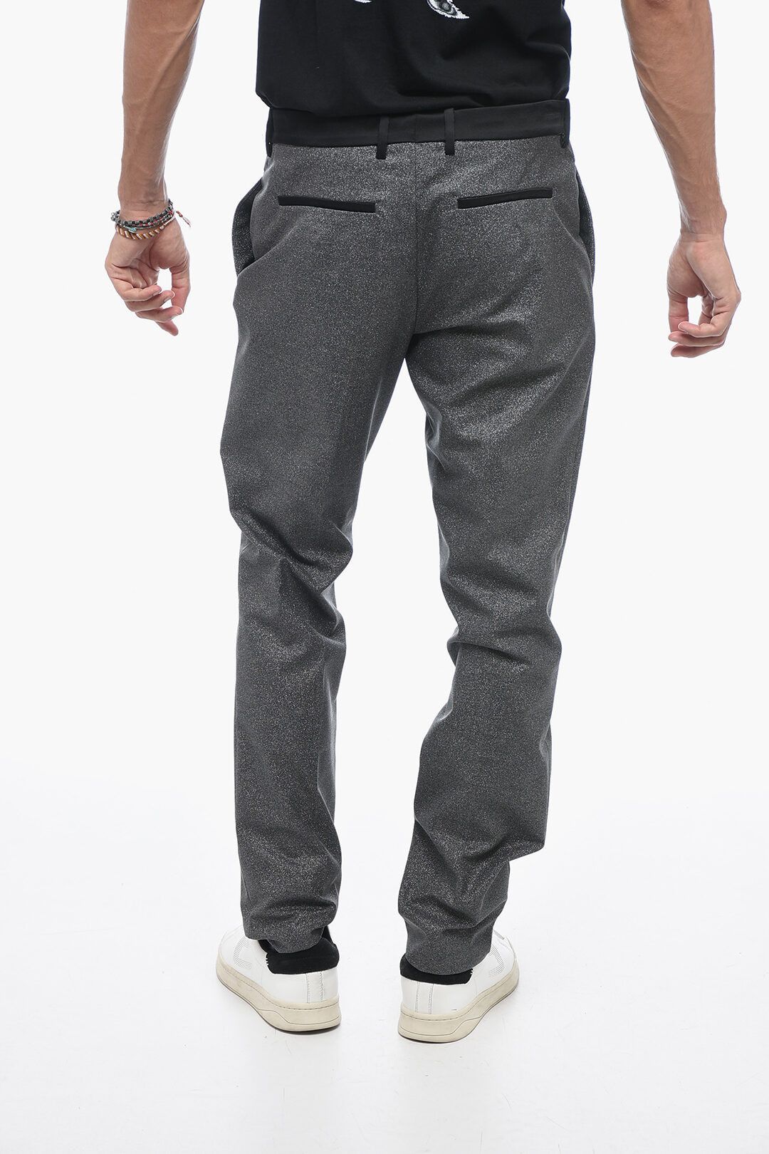 Off-White og1mm0824 Glittery Tailoring Pant in Silver Grey Size US 34 / EU 50 - 3 Thumbnail