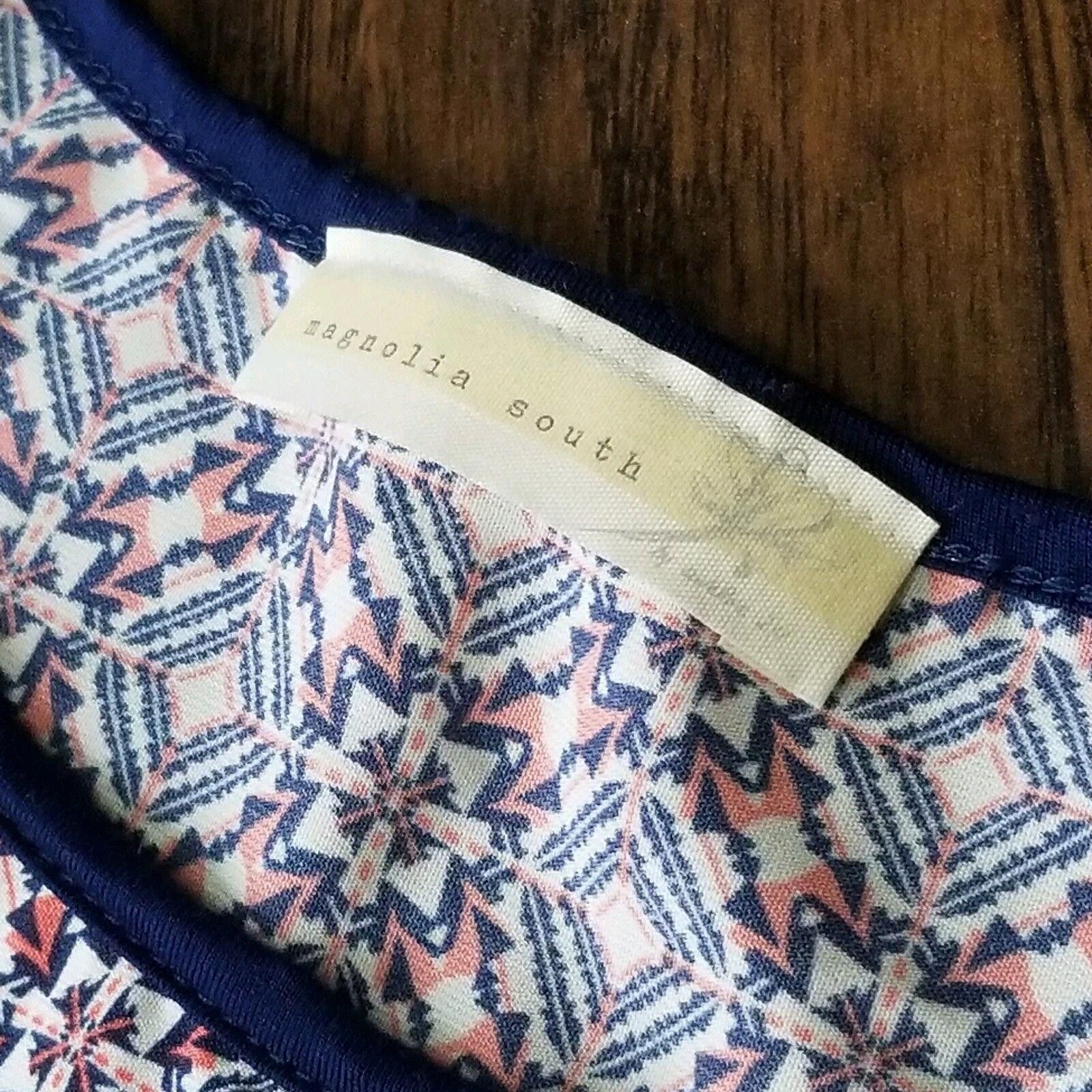 Designer Magnolia South Top Size Small Dolman 3/4 Sleeves Geometric Size S / US 4 / IT 40 - 3 Thumbnail