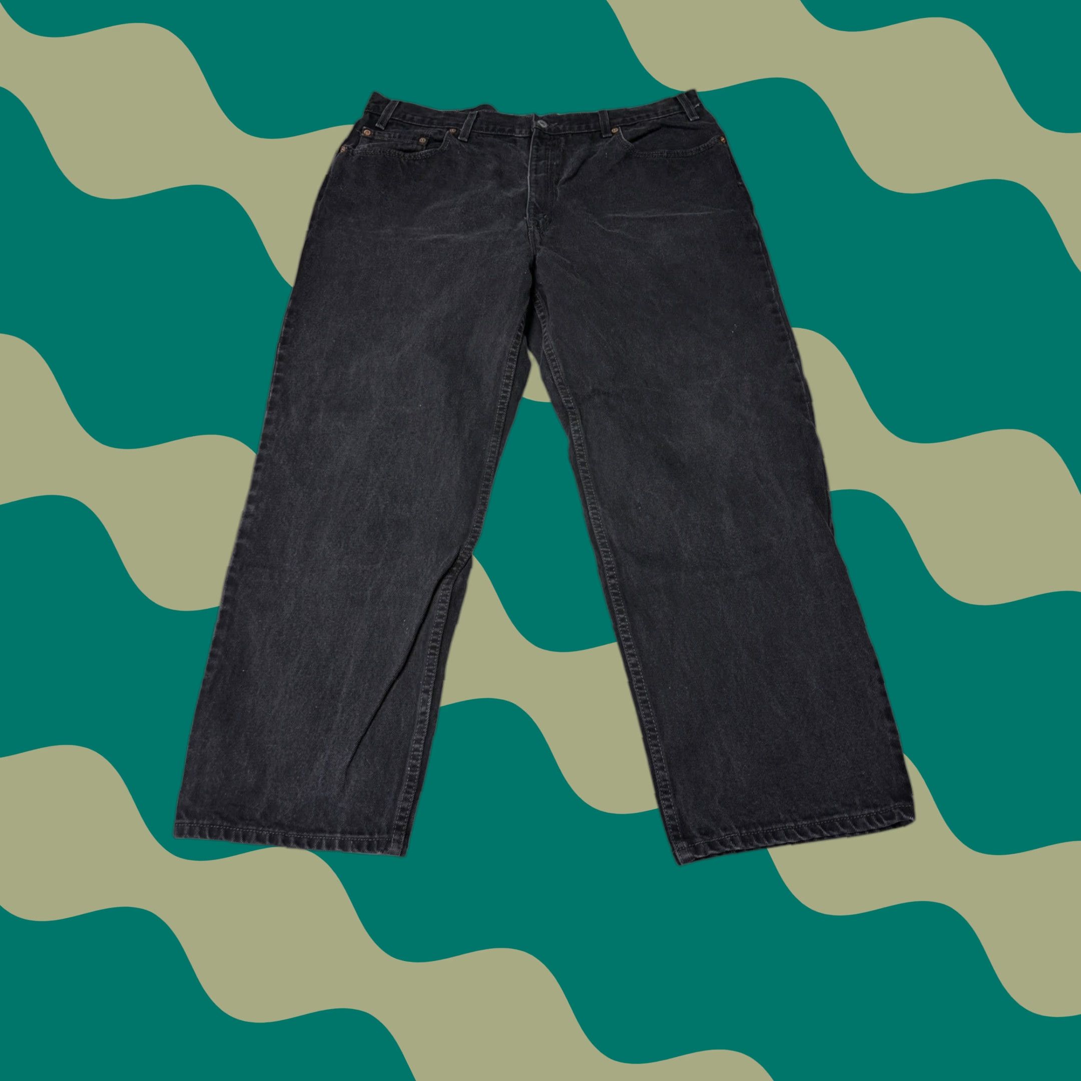 Levi's VINTAGE Levi's 550 Relaxed Fit Jeans Mens 42x30 Black 100% Cotton July 1999 Size US 42 / EU 58 - 1 Thumbnail