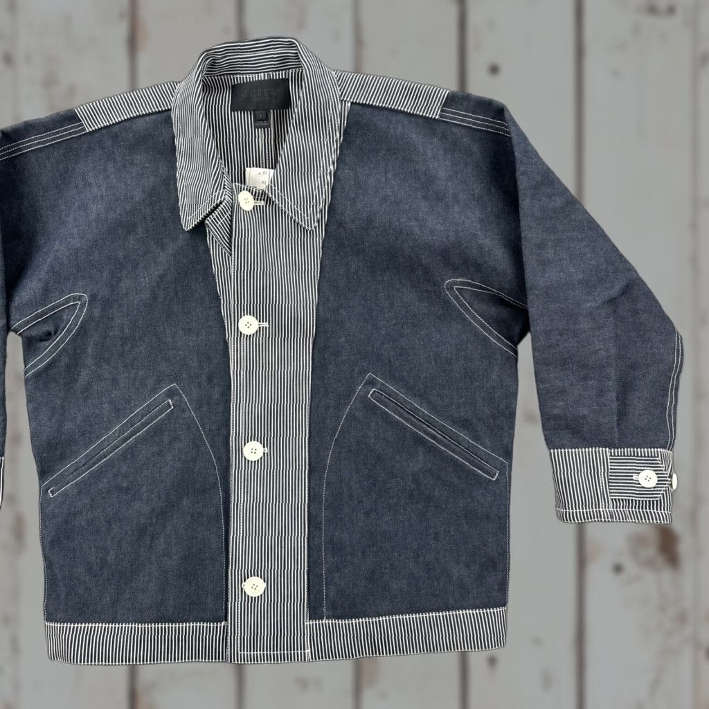 J.Crew VINTAGE J.CREW Jacket Men L Heavyweight Cotton Denim NWT Blue Collection Size US L / EU 52-54 / 3 - 1 Thumbnail