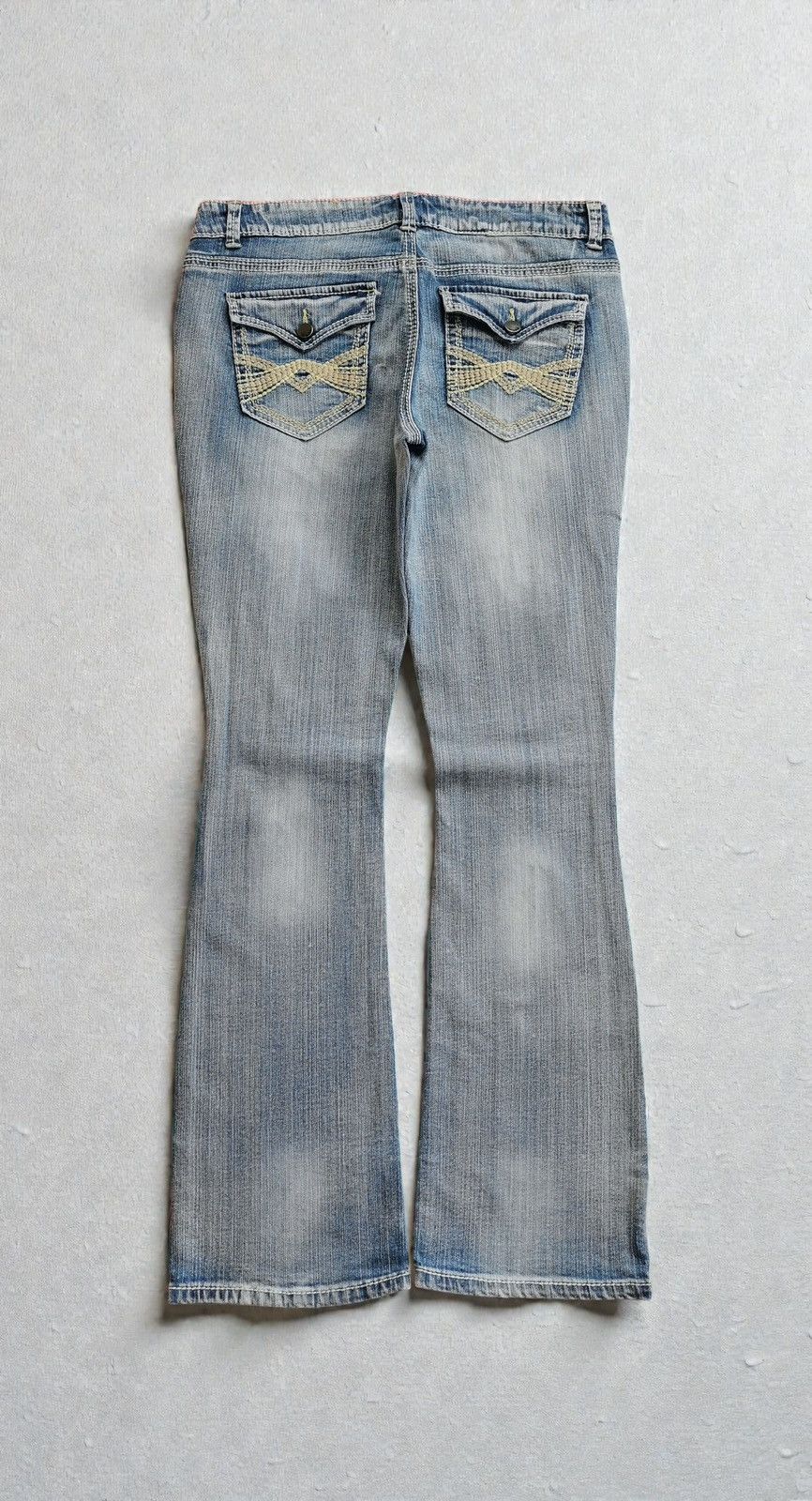 Le Grande Bleu (L.G.B.) Mudd Bootcut Flared Distressed Women Jeans LGB Size 33" - 2 Thumbnail