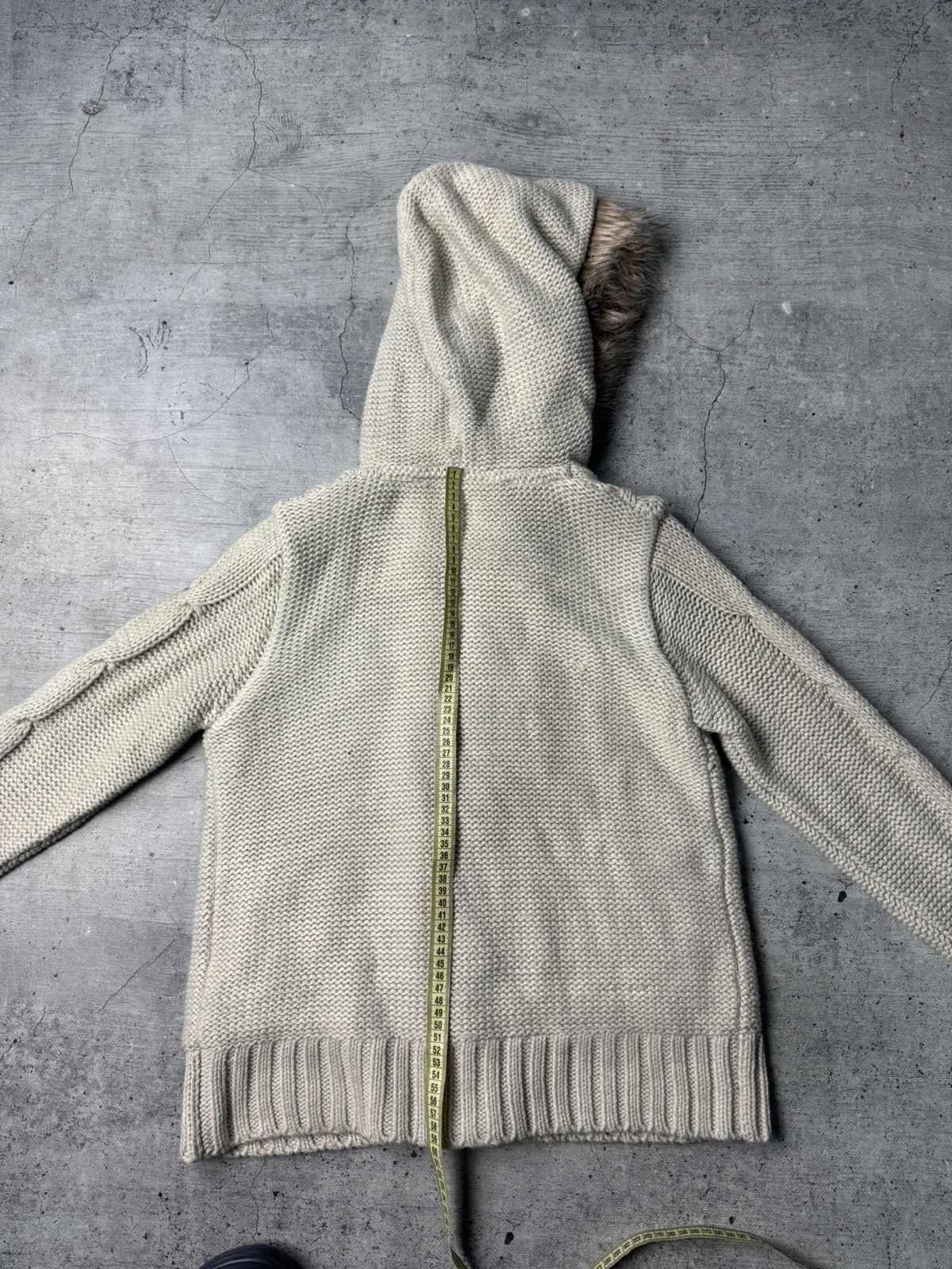 If Six Was Nine Vintage Japan Y2K Knitted Hooded Faux Fur Zip Sweater Size US S / EU 44-46 / 1 - 10 Thumbnail