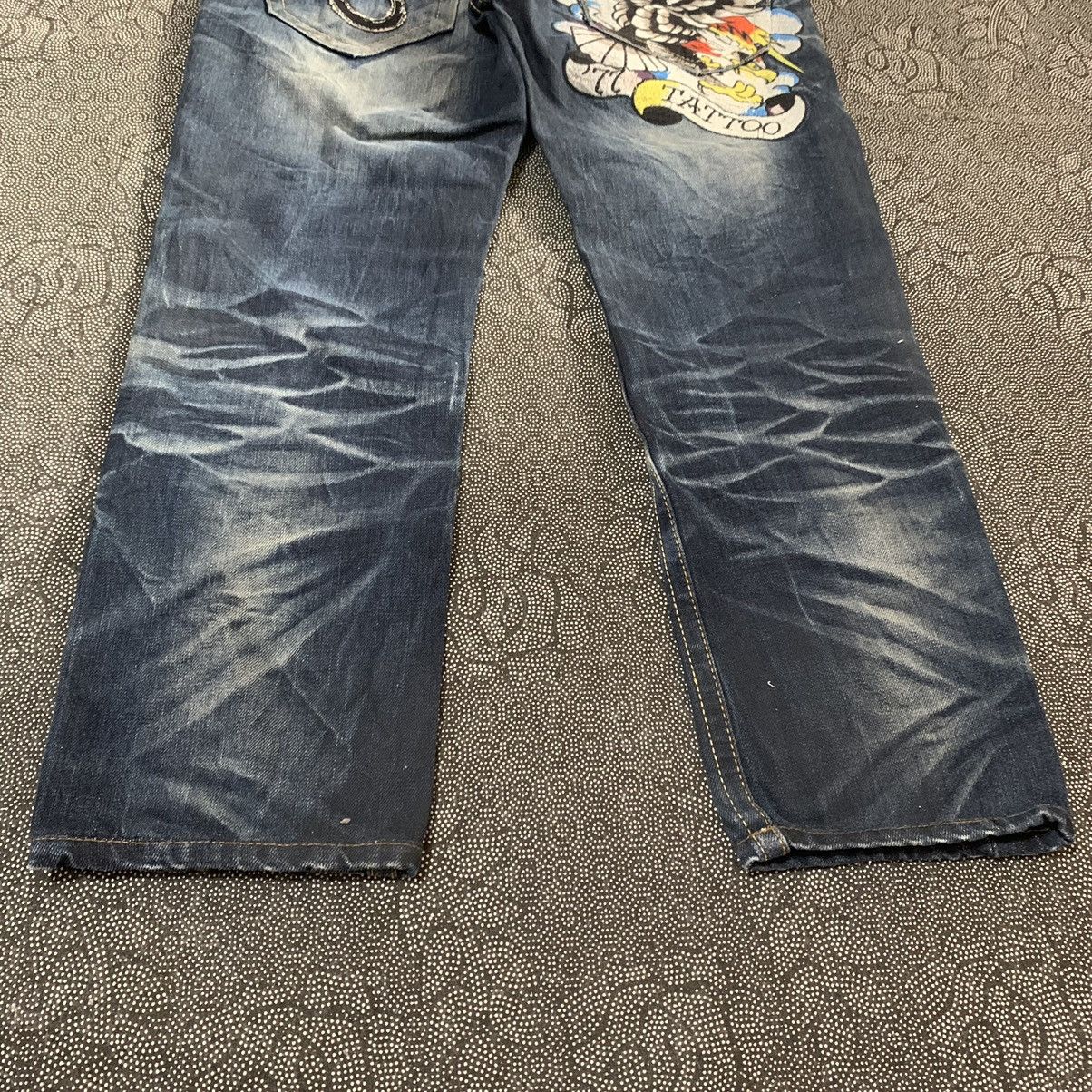 Ed Hardy Vintage Y2K Redpepper Eagle Thunder Embroidered Jeans Pants Size US 28 / EU 44 - 6 Thumbnail