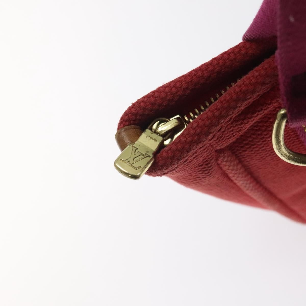 Louis Vuitton LOUIS VUITTON Antigua Cabas PM Tote Bag Canvas Rouge M40037 Size ONE SIZE - 10 Thumbnail