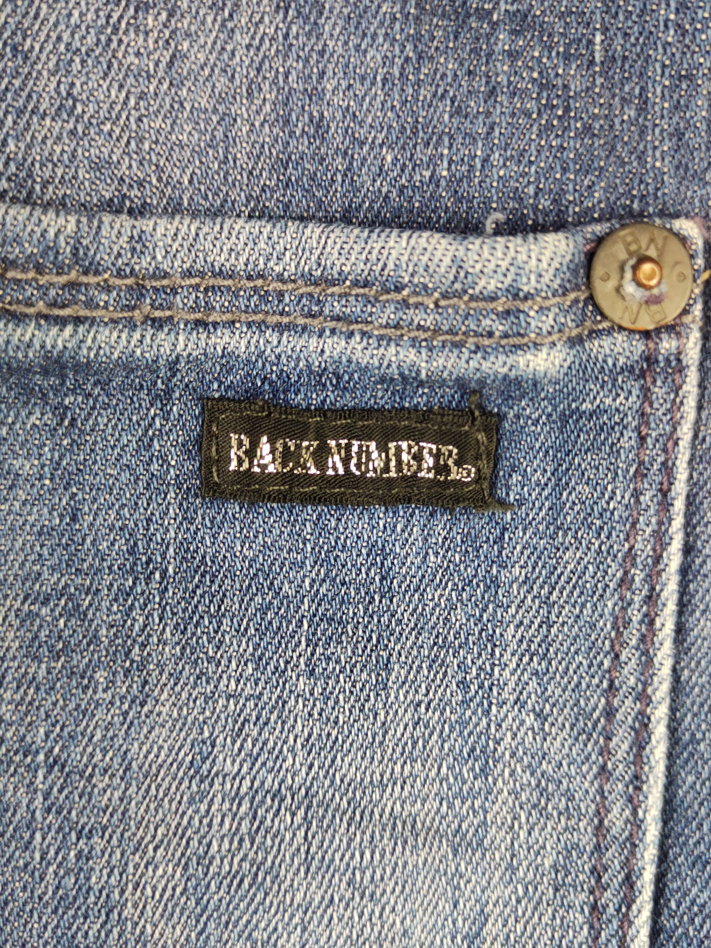 Japanese Brand Back Number-Black Dark Blue Faded Multipocket Denim #S1599 Size US 30 / EU 46 - 11 Thumbnail