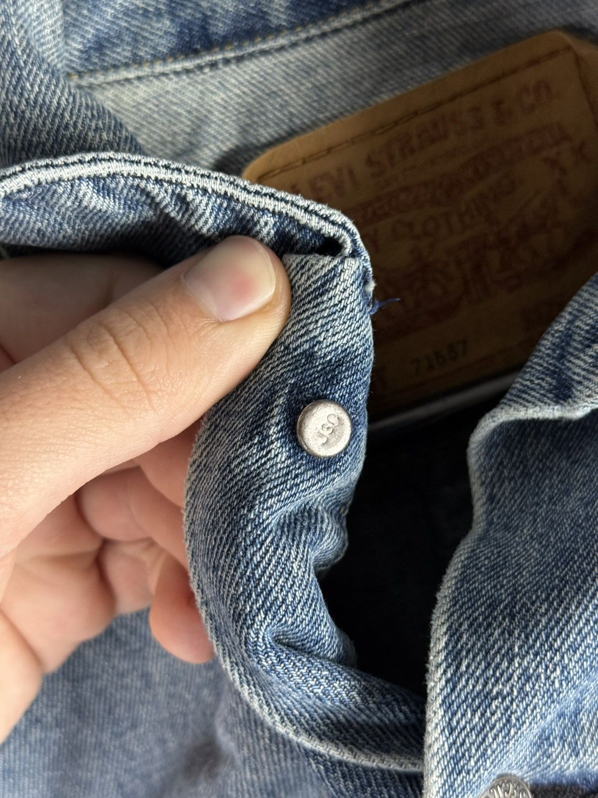 Levi's Vintage Clothing Levi’s 71557-02 Mens Vintage 1994 Big E Denim Jacket Japan Size US M / EU 48-50 / 2 - 11 Thumbnail