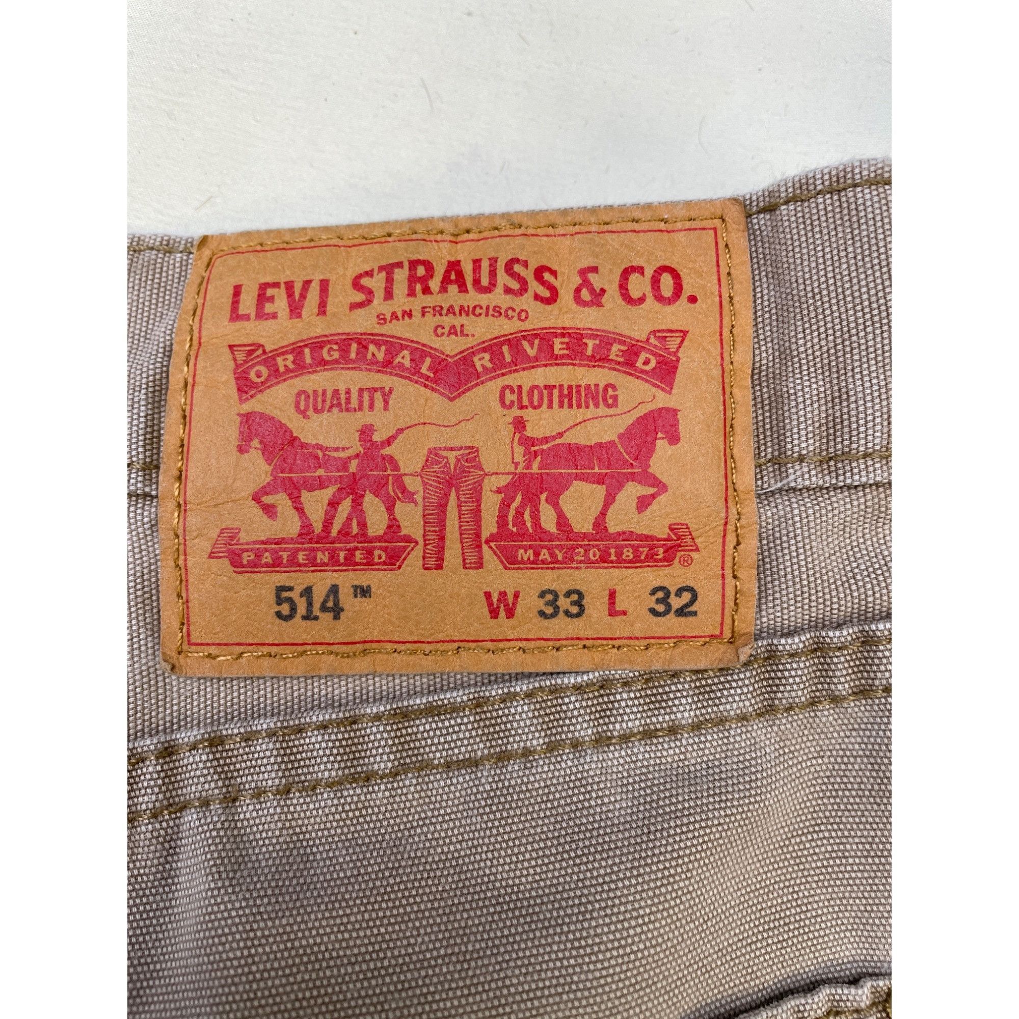 Levi's Levi Strauss Mens Khaki Straight Fit Jens Size 33 x 32 SKU Size US 34 / EU 50 - 4 Thumbnail