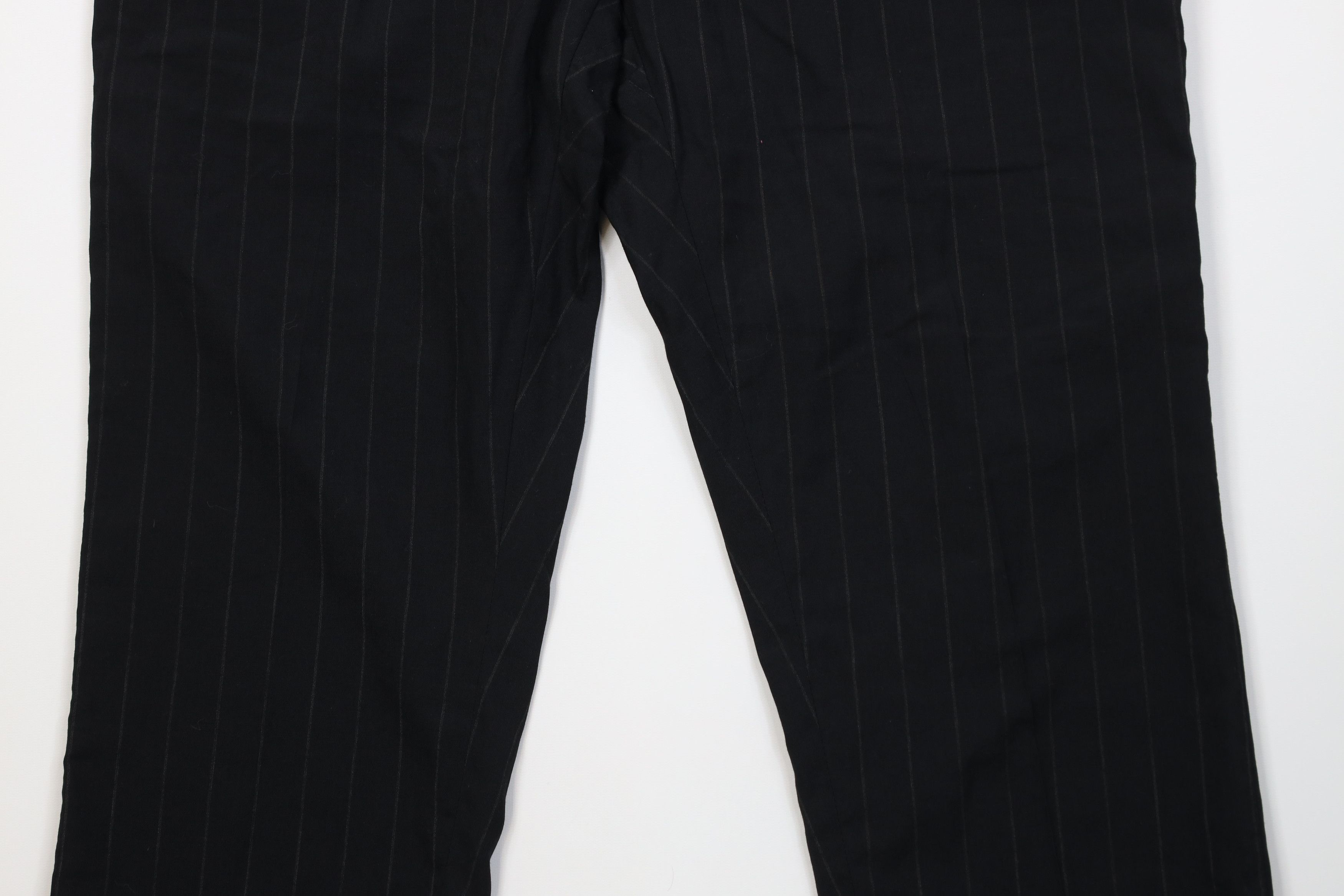 Vintage Vintage 50s Streetwear Knit Pinstriped Wide Leg Chino Pants Size US 38 / EU 54 - 3 Thumbnail