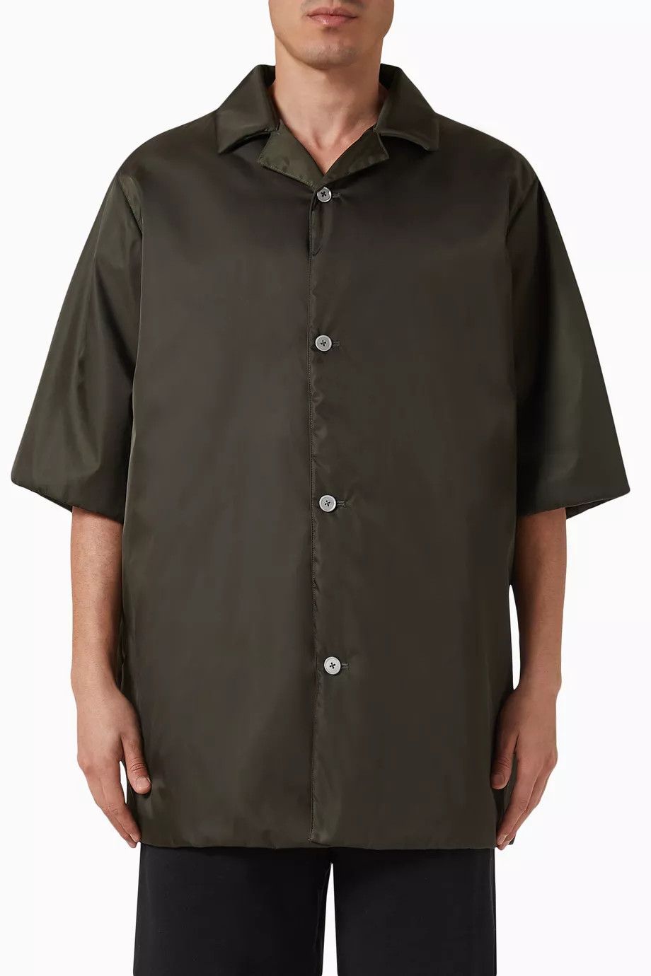 Jil Sander o1mt1gz0625 Button Over Shirt in Green Size US XL / EU 56 / 4 - 1 Thumbnail