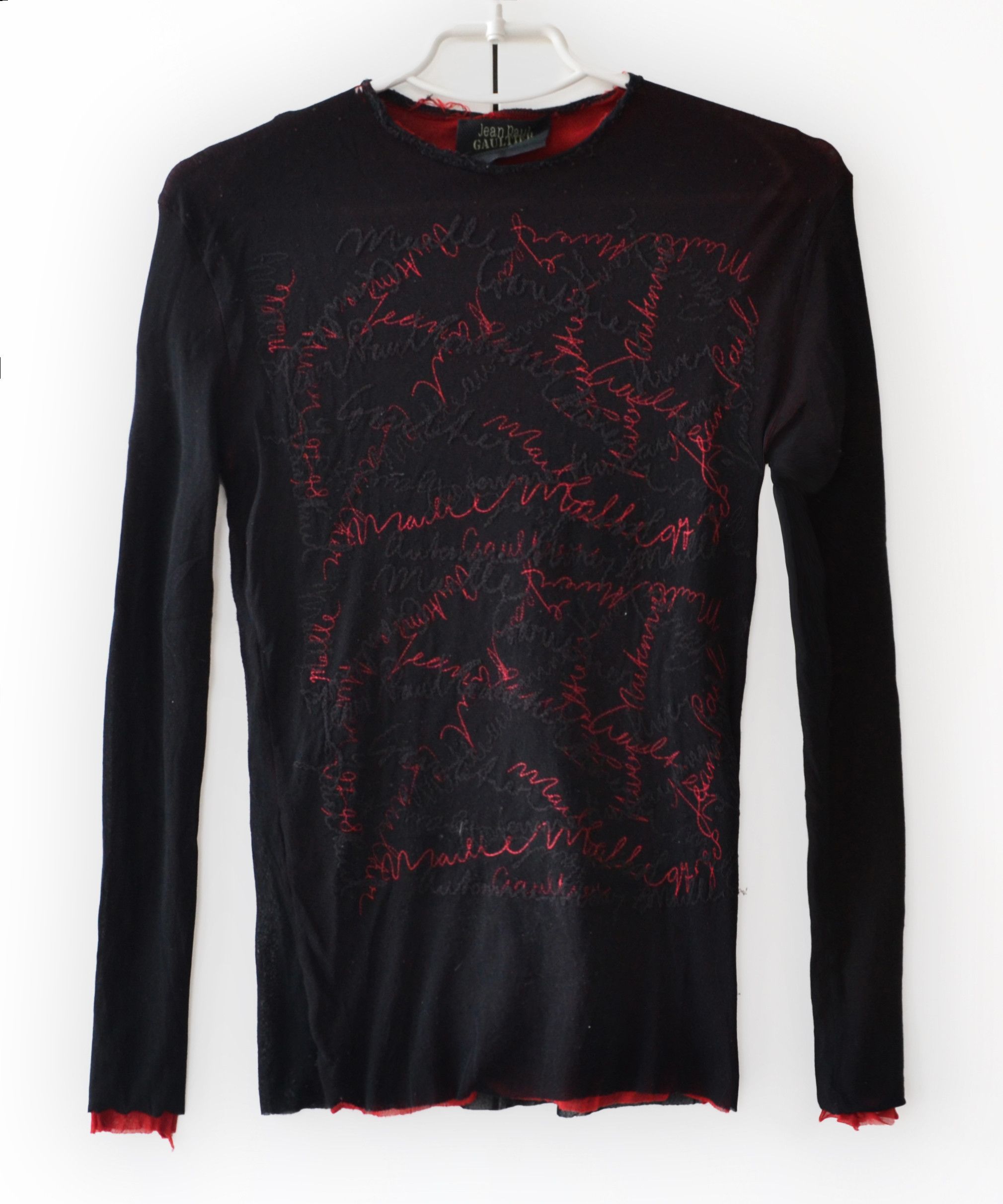 Jean Paul Gaultier Jean Paul Gaultier Sweater Embroidery Long Sleeve Black Size M / US 6-8 / IT 42-44 - 1 Thumbnail