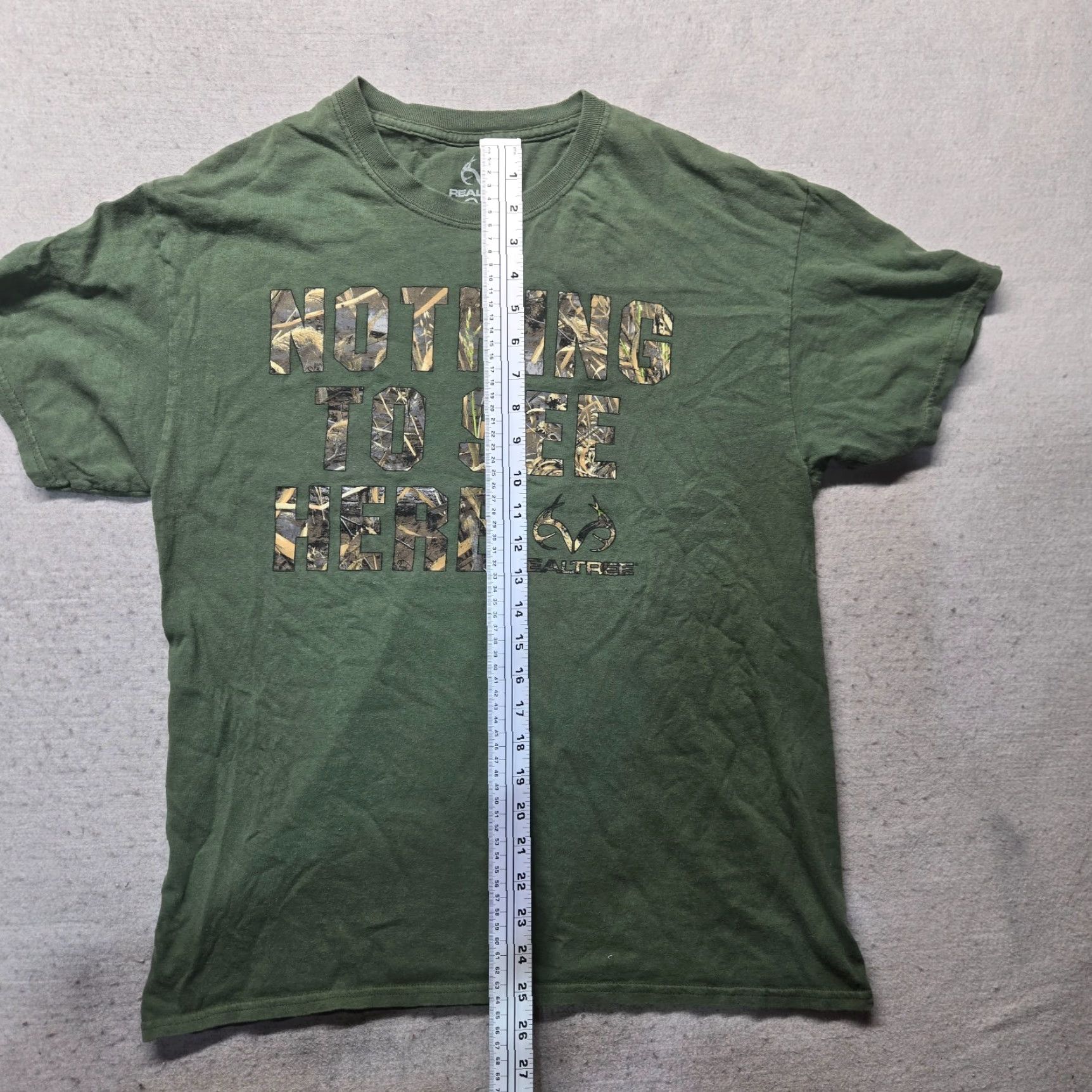 Realtree VINTAGE Real Tree "Nothing to see here" Camo Green T-Shirt Short Sleeve Men's L Large Size US L / EU 52-54 / 3 - 5 Thumbnail
