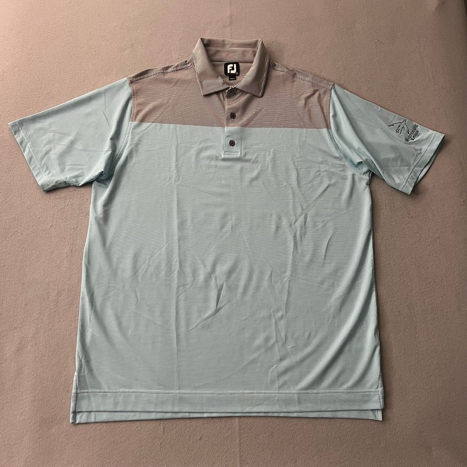 Footjoy FootJoy End-On-End Block Lisle Self Collar Golf Polo Sz XL Size US XL / EU 56 / 4 - 2 Thumbnail