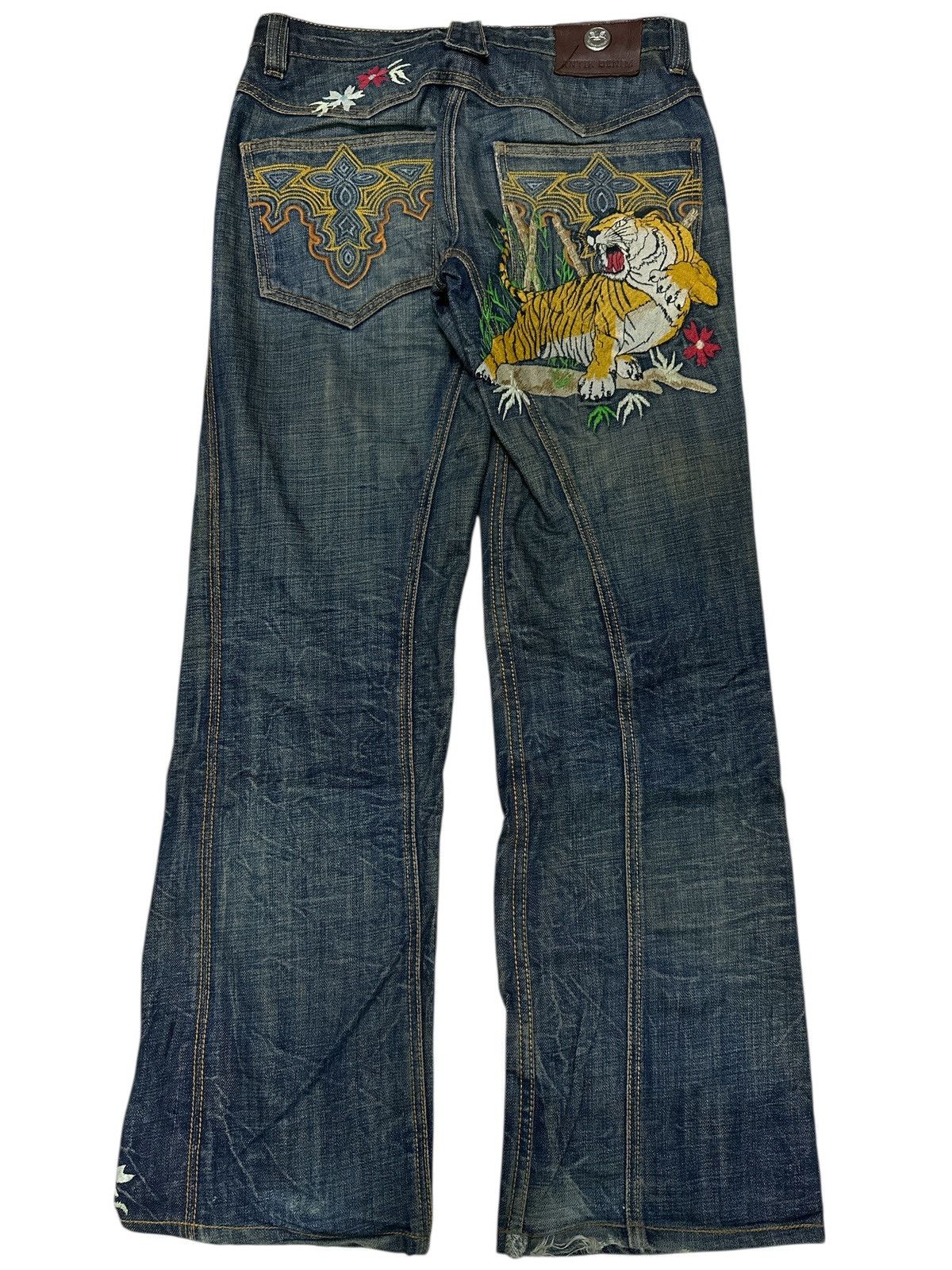 Japanese Brand Vintage Y2k Antik Denim Tiger Embroid. Size US 32 / EU 48 - 1 Thumbnail