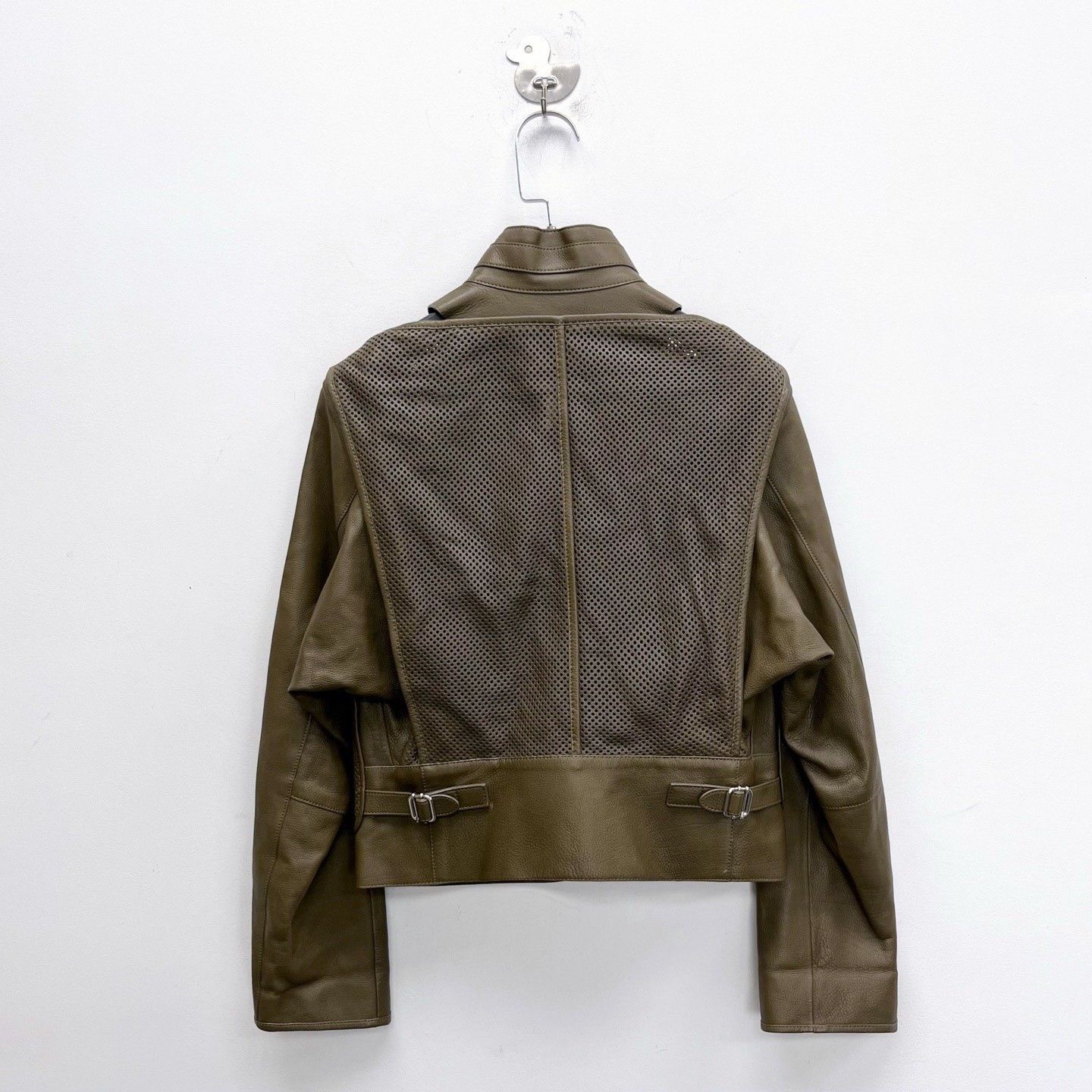 Hermes Hermes Runway Paneled Mesh Pocket Leather Jacket Size US M / EU 48-50 / 2 - 2 Thumbnail