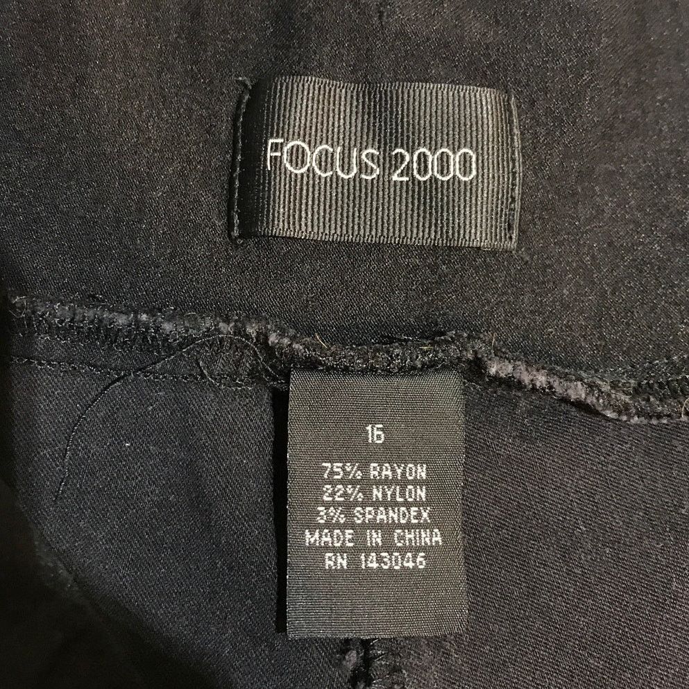 Other Focus 2000 Black Casual Stretch Capri Pant 16 Size 38" / US 16 / IT 52 - 3 Thumbnail
