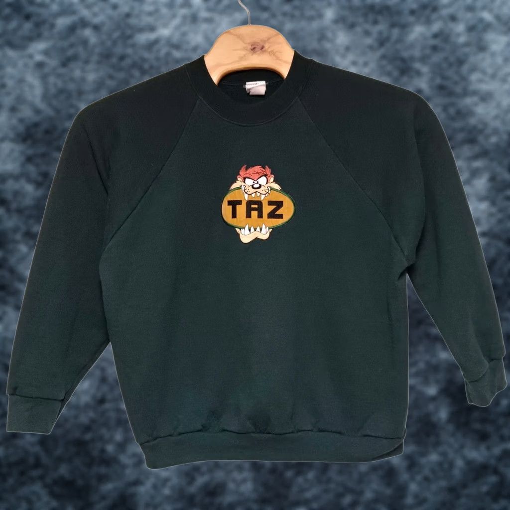 Vintage VINTAGE Taz Sweatshirt Men XL Embroidered Green USA Made 1997 Rare Pullover Mens Size US XL / EU 56 / 4 - 1 Thumbnail