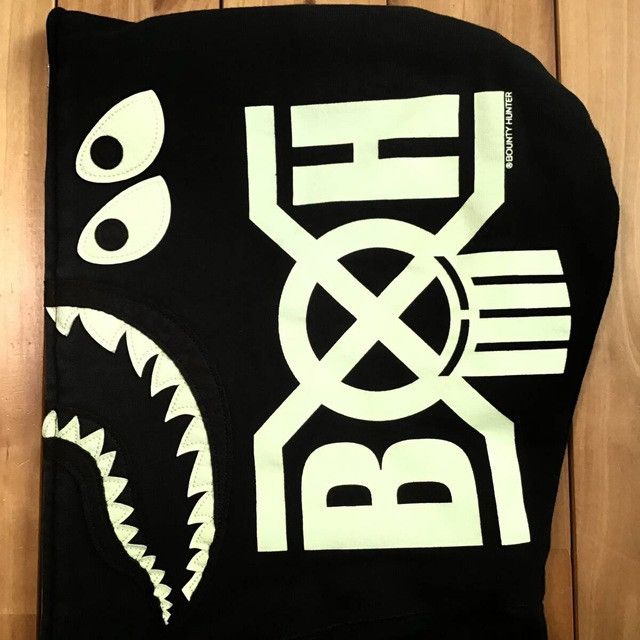 Bape × Bounty Hunter 💫Glow in the dark💫 BAPE BOUNTY HUNTER Shark Full Zip Hoodie Size US M / EU 48-50 / 2 - 6 Thumbnail
