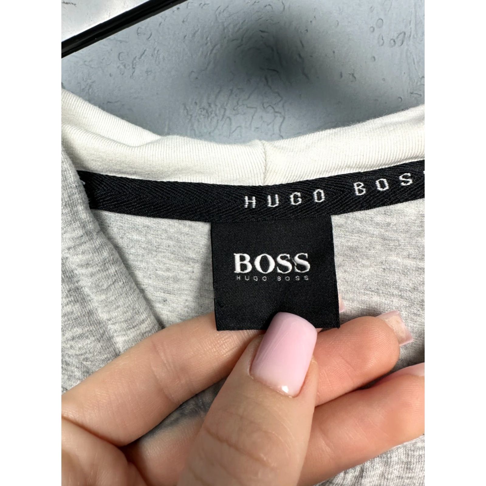 Hugo Boss HUGO BOSS Mens Zip Hoodie Size L Gray Cotton Logo Full Zip Hooded Hoodie Mens Size US L / EU 52-54 / 3 - 3 Thumbnail