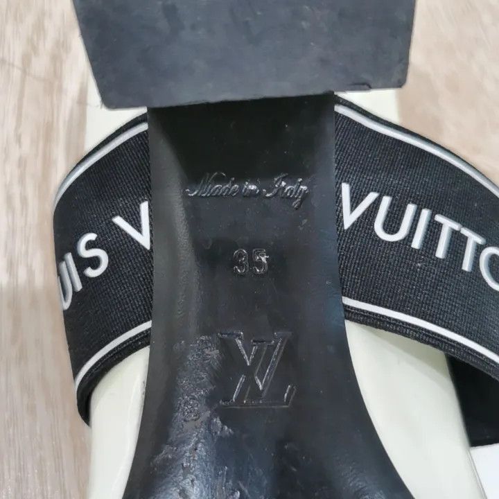 Louis Vuitton Louis Vuitton White and Black Heeled Shoes -2508 Size US 5 / IT 35 - 5 Thumbnail