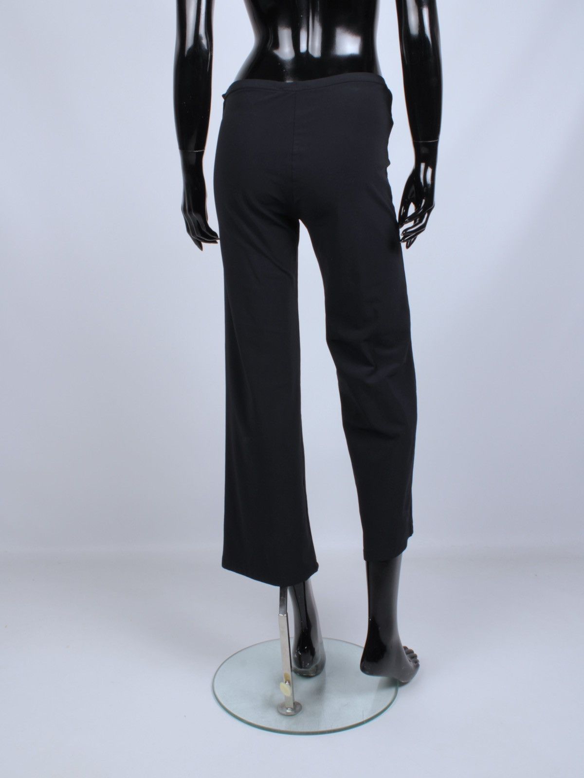 Versace × Vintage Versace Intensive Black Nylon Womens Wide Leg Pants Size 32" / US 10 / IT 46 - 6 Thumbnail