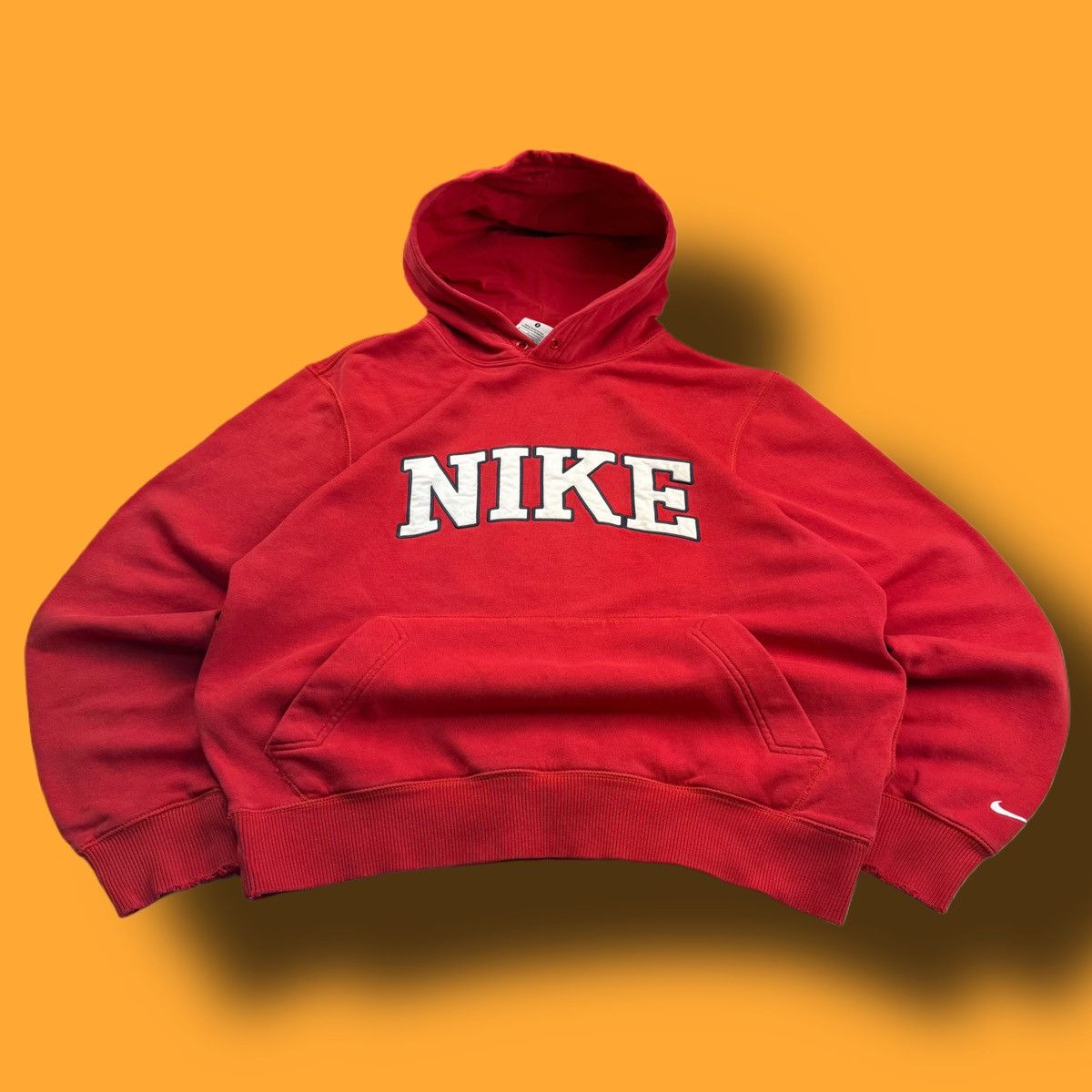 Nike × Vintage NIKE VINTAGE CENTER LOGO OVERSIZE BOXY HOODIE Size US S / EU 44-46 / 1 - 1 Thumbnail
