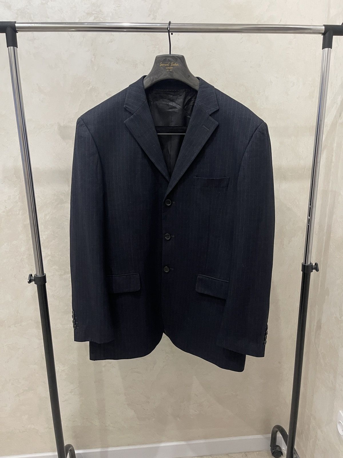 Giorgio Armani 🔥Giorgio Armani blazer Mens Blue suit jacket wool sport coat Size 52R - 1 Thumbnail
