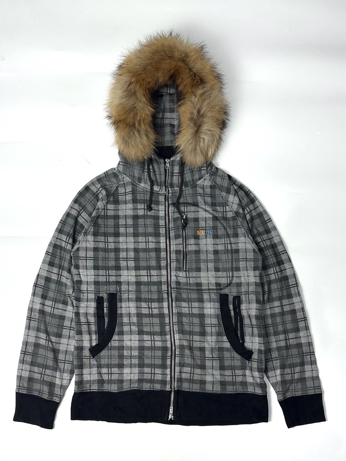 Hysteric Glamour × If Six Was Nine × Le Grande Bleu (L.G.B.) Fur Hoodie Tartan Japanese Brand Masterground Size US M / EU 48-50 / 2 - 1 Thumbnail