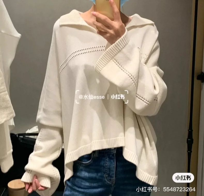 Loewe LOEWE White knitted sweater Size S / US 4 / IT 40 - 1 Thumbnail