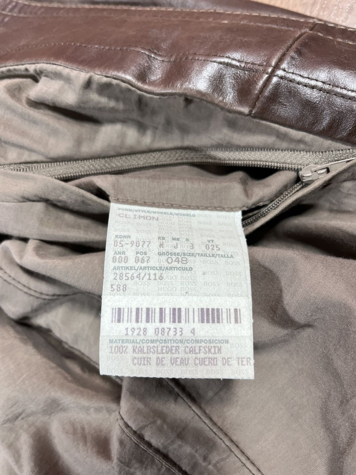 Hugo Boss Hugo Boss Nappa Brown Leather Bomber Rare Size US M / EU 48-50 / 2 - 14 Thumbnail