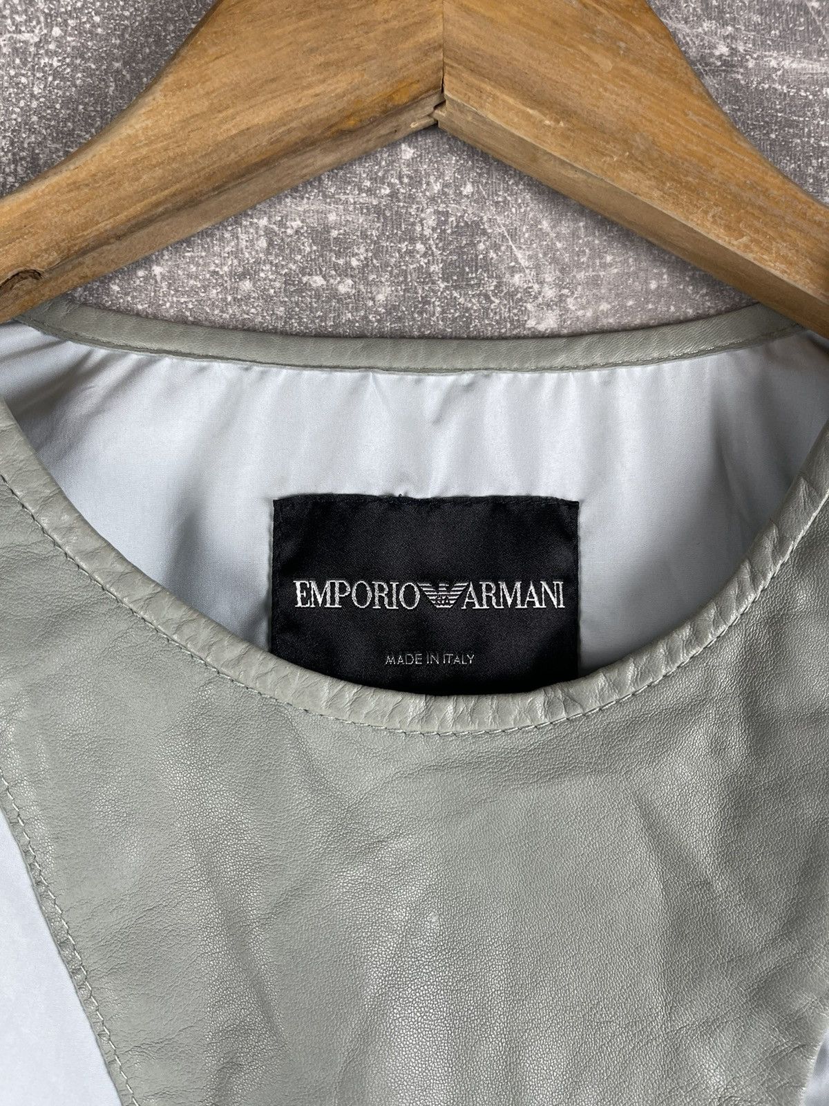 Emporio Armani Emporio Armani Leather Nylon Geometric Panel Jacket Size S / US 4 / IT 40 - 6 Thumbnail