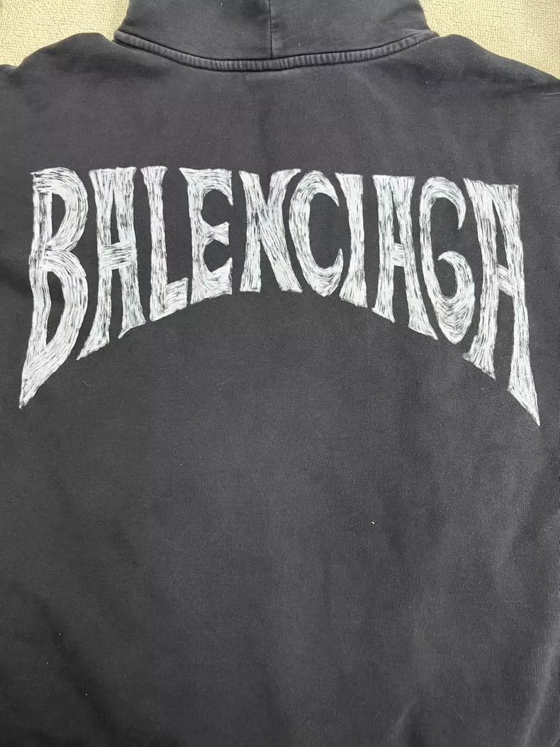 Balenciaga Balenciaga Monogrammed printed casual hooded pullover long Size US XXS / EU 40 - 3 Thumbnail