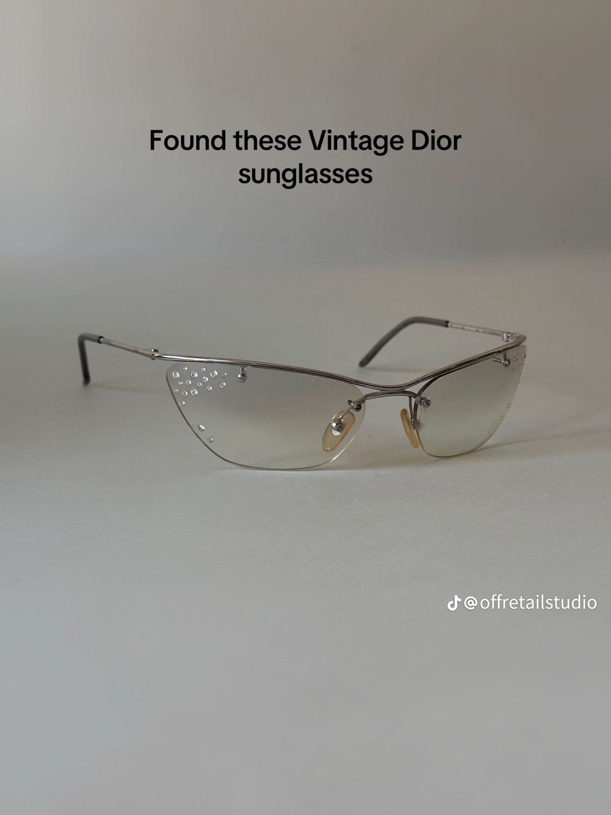 Dior × John Galliano × Vintage Dior flash/str Vintage rimless