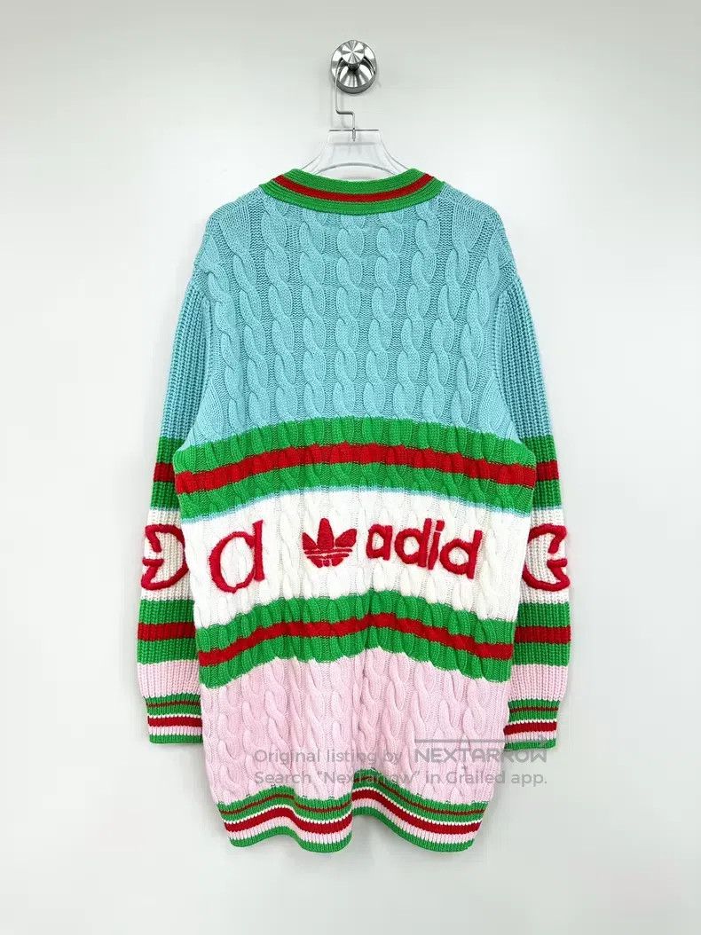 Gucci Gucci Co-branded color-block embroidery logo knitted cardi Size M / US 6-8 / IT 42-44 - 2 Thumbnail