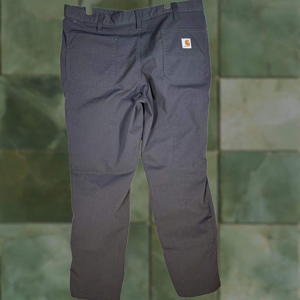 Carhartt VINTAGE Carhartt Pants Mens 36x30 Gray Ripstop Relaxed Fit Work Zip Pocket Distressed Size US 33 - 1 Thumbnail