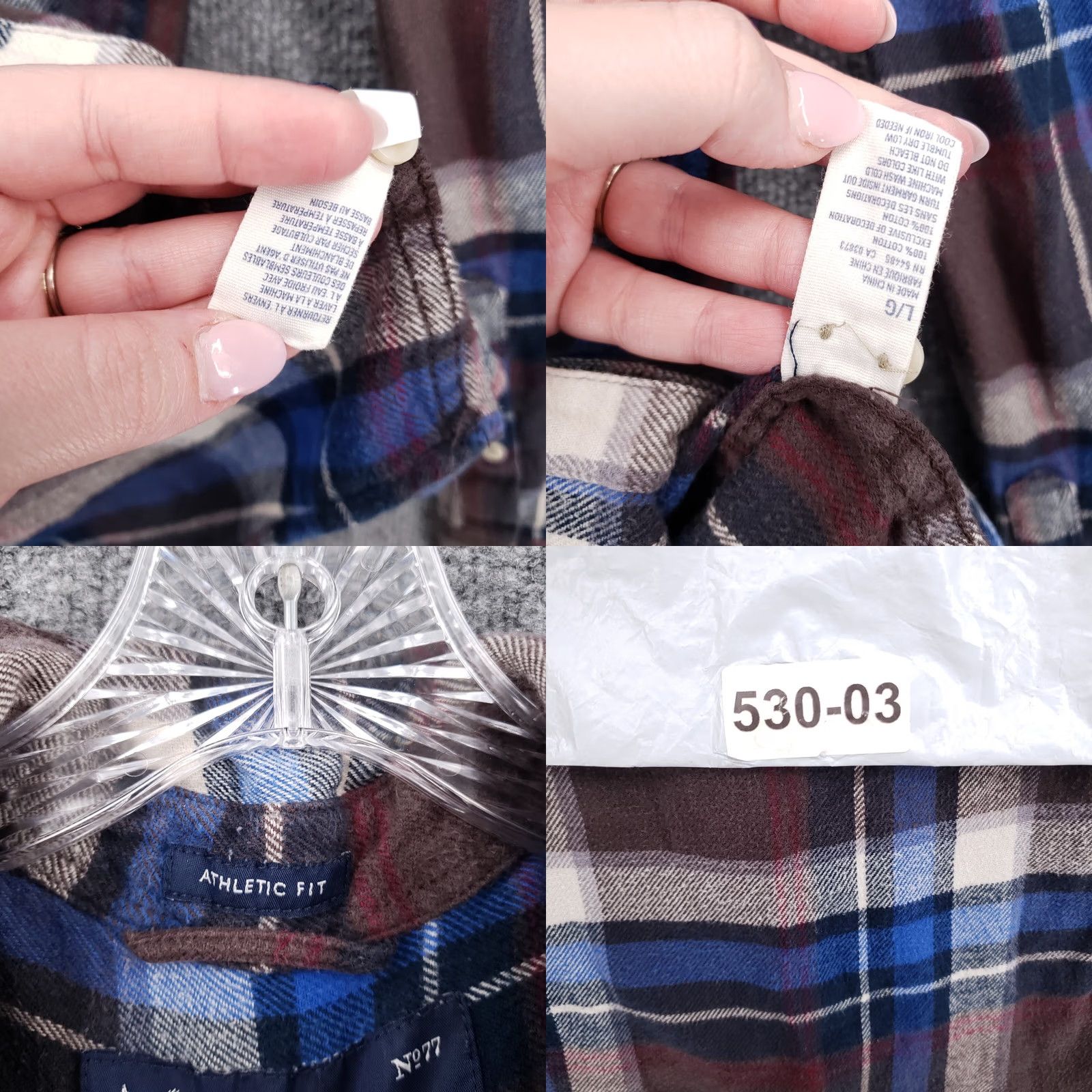 American Eagle Outfitters American Eagle Button Up Shirt Mens L Brown Athletic Fit Flannel Long Sleeve Size US L / EU 52-54 / 3 - 8 Thumbnail