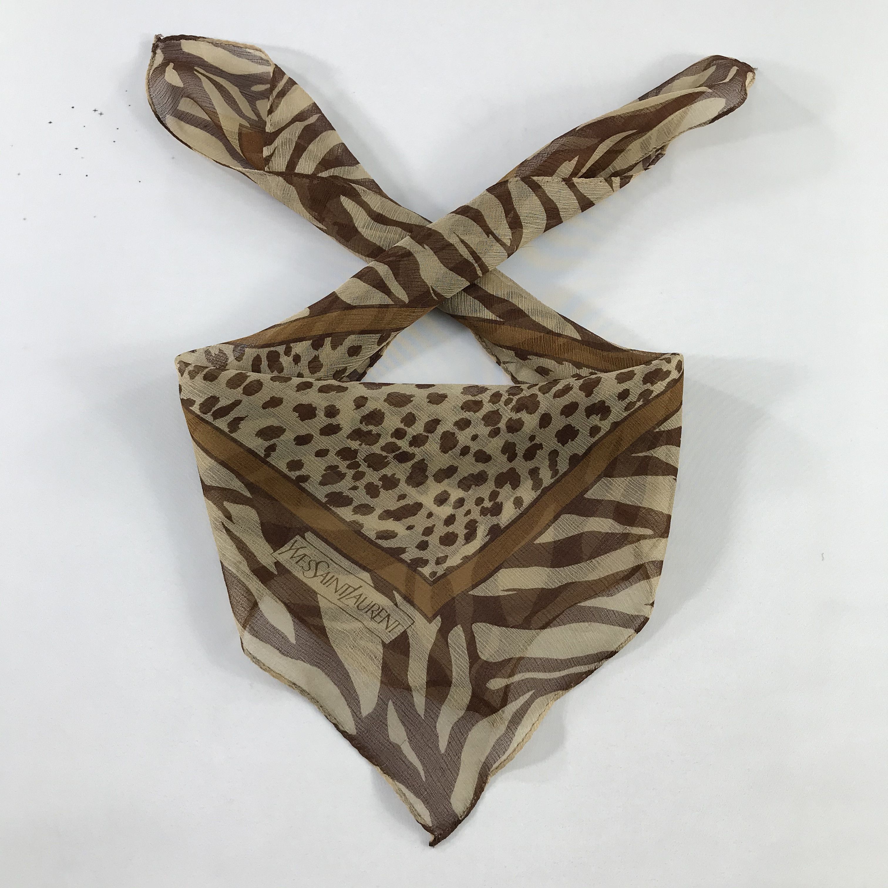 Vintage × Yves Saint Laurent Yves Saint Laurent Bandana / Handkerchief /Neckerchief -S661 Size ONE SIZE - 3 Thumbnail