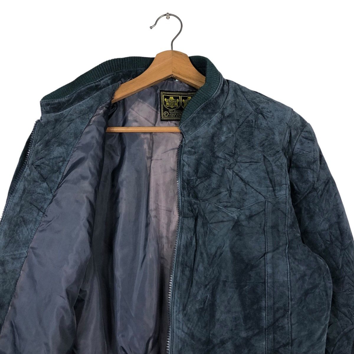 Japanese Brand 📌Vtg Bomber Leather Jacket Genuine Echtes Leder Echt Deer Size US M / EU 48-50 / 2 - 13 Thumbnail