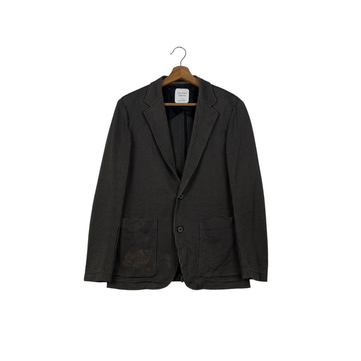 Japanese Brand UNITED TOKYO Small Check Suit Jacket Blazers ##2060-C89 Size US XS / EU 42 / 0 - 1 Thumbnail