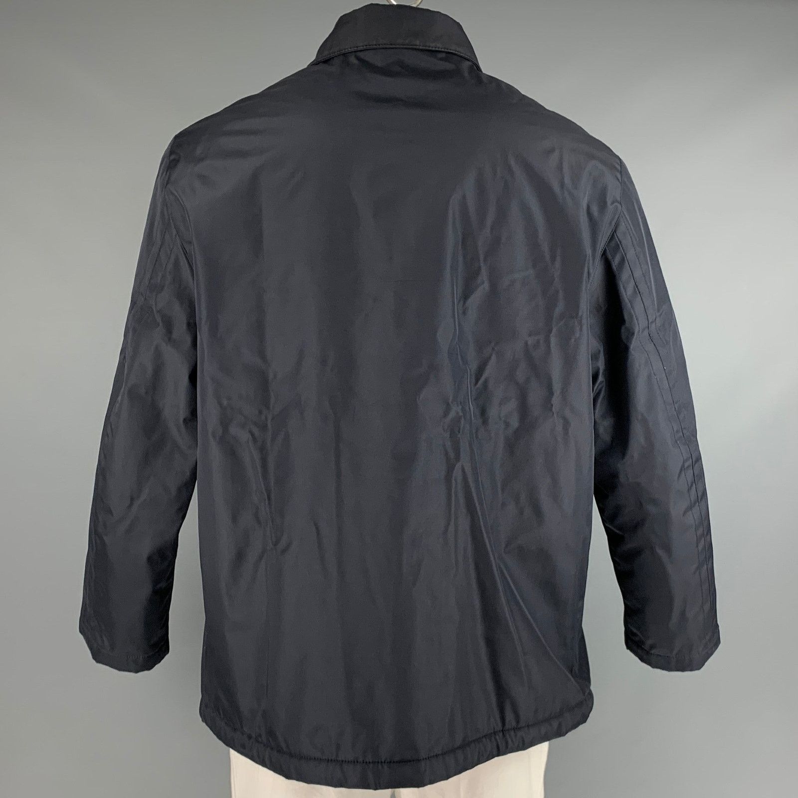 Pal Zileri PAL ZILERI Size 44 Navy Solid Polyester Blend Zip Up Jacket Size US XL / EU 56 / 4 - 3 Thumbnail