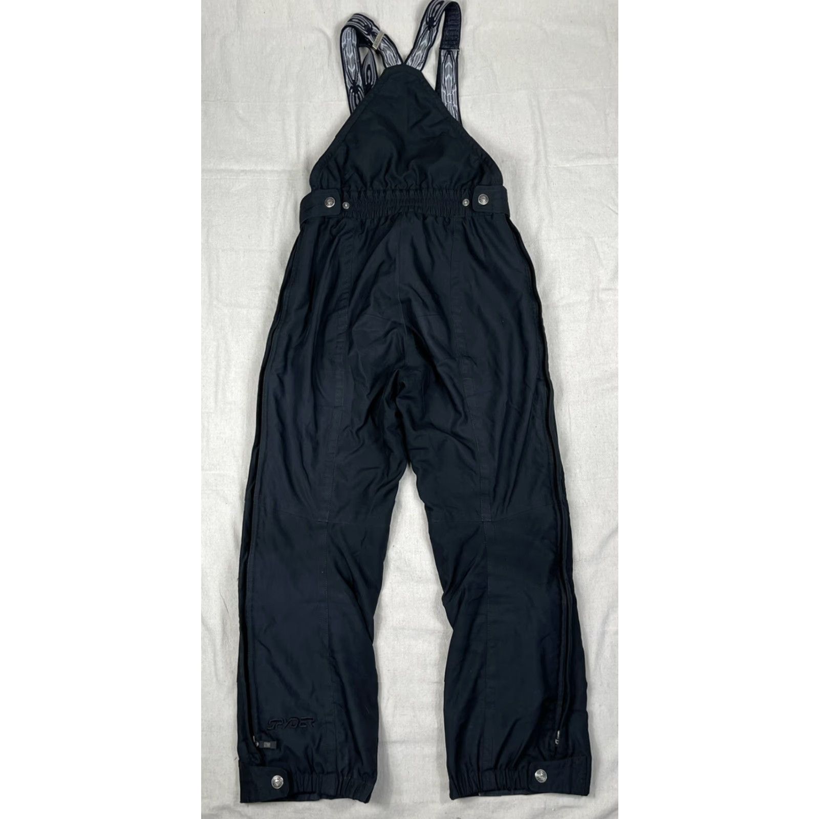 Spyder VINTAGE Spyder Ski Pants Bibs Snowboard Mens Black Size M Water Resistant Zip Pockets Size US 31 - 3 Thumbnail