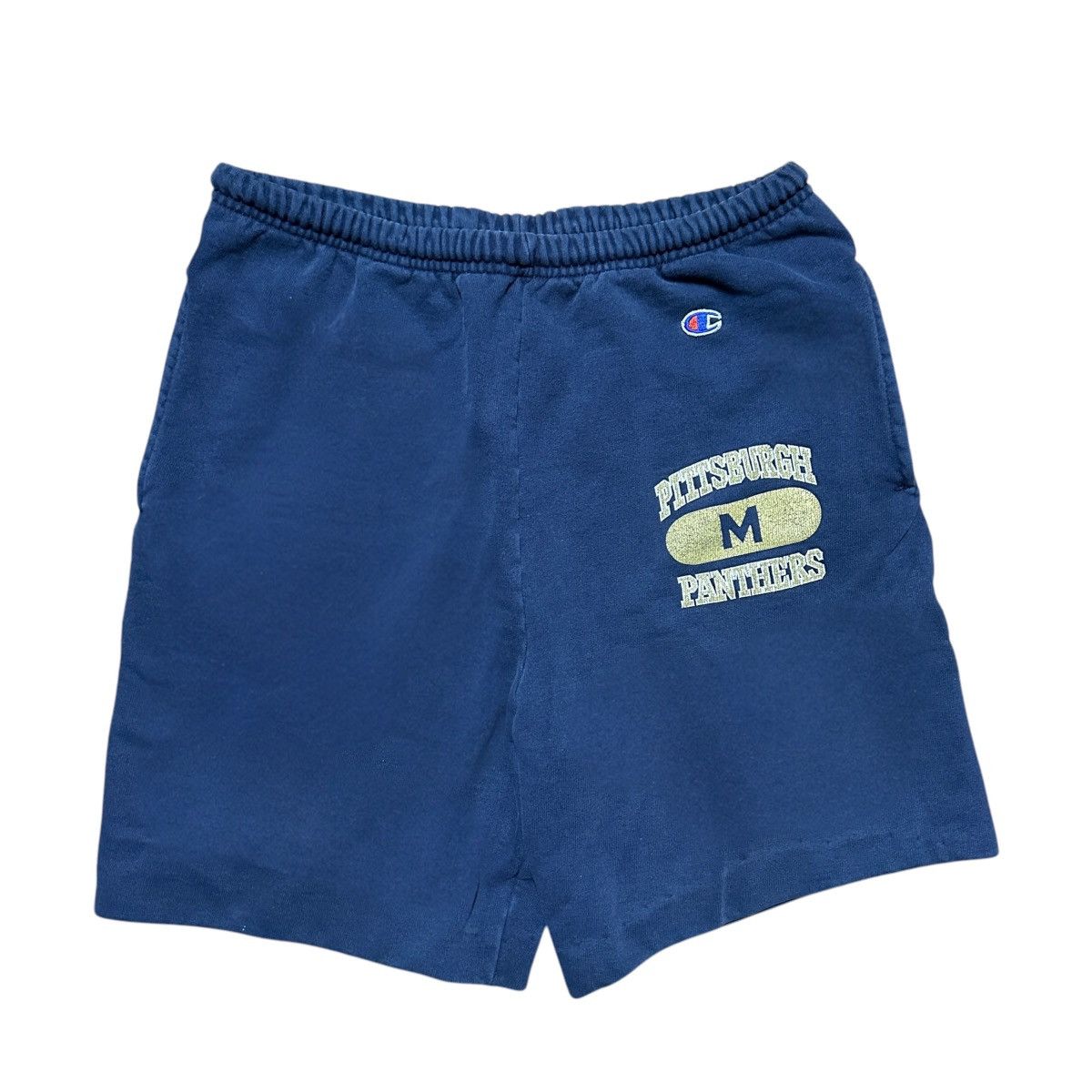 Champion × Vintage Vintage 90s Champion Pitt Panthers Sweat Shorts Size US 34 / EU 50 - 1 Thumbnail