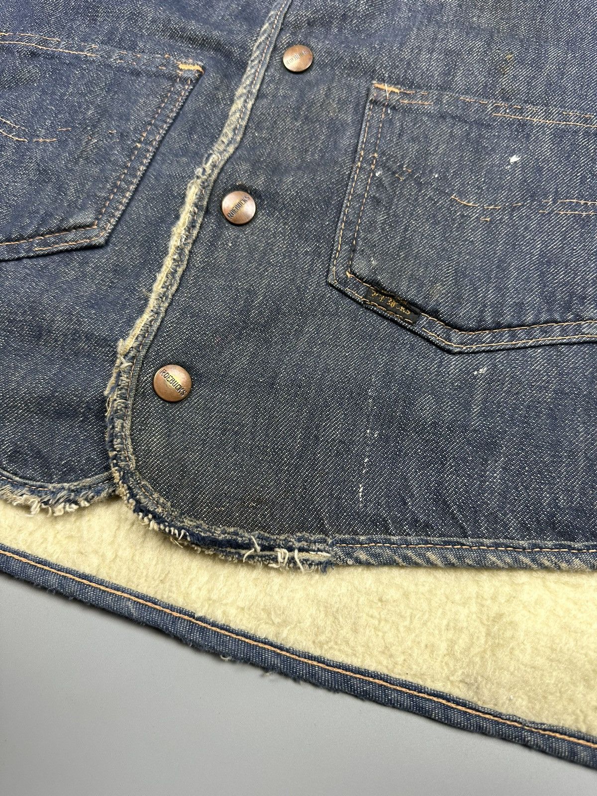 Vintage Vintage 80s Reobucks Sherpa Denim Vest Size US XL / EU 56 / 4 - 5 Thumbnail