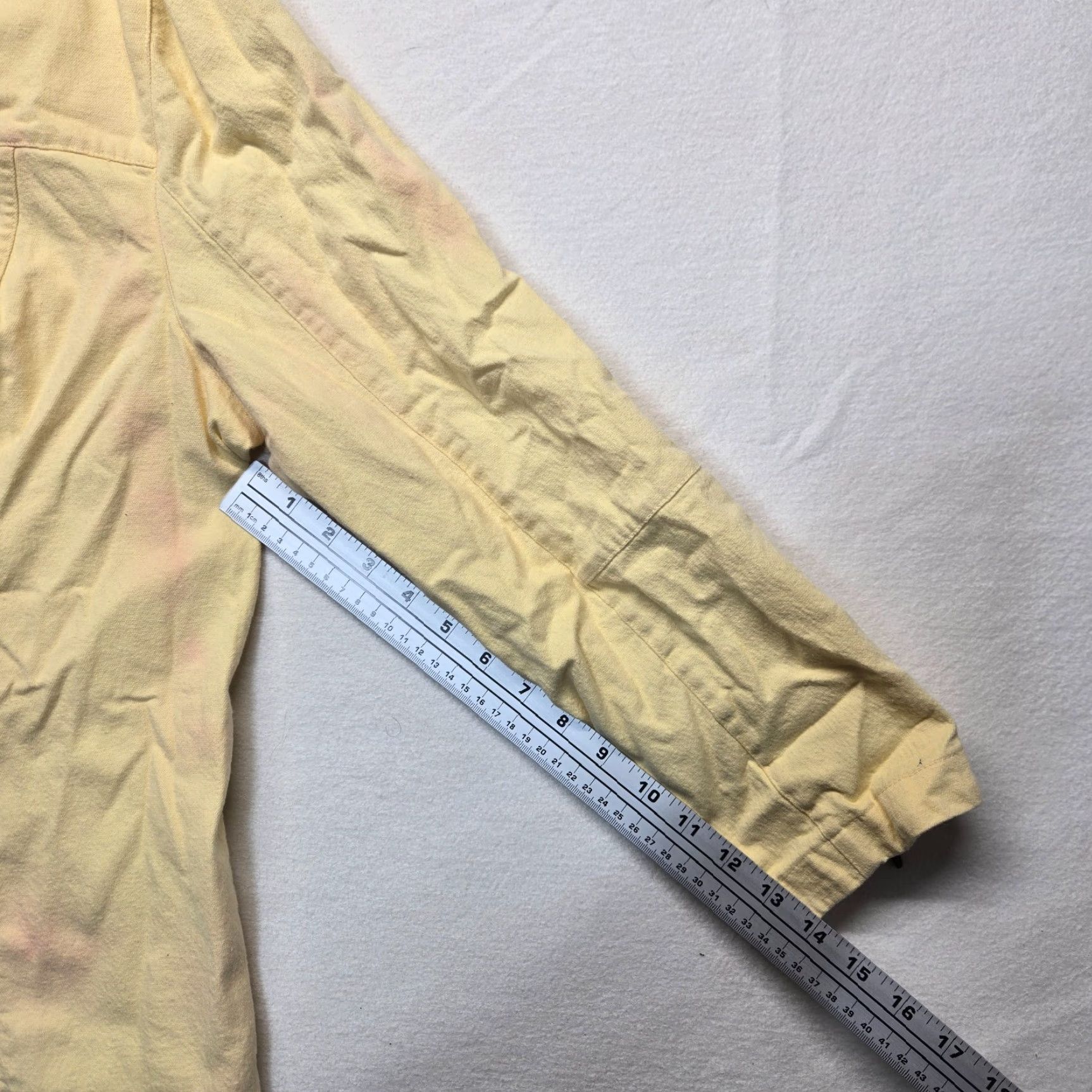 Vintage CJ Banks Yellow Floral Full Zip Jacket Women 2X Adult Spring Cotton Blend Long Sleeve Size XXL / US 16-18 / IT 52-54 - 6 Thumbnail