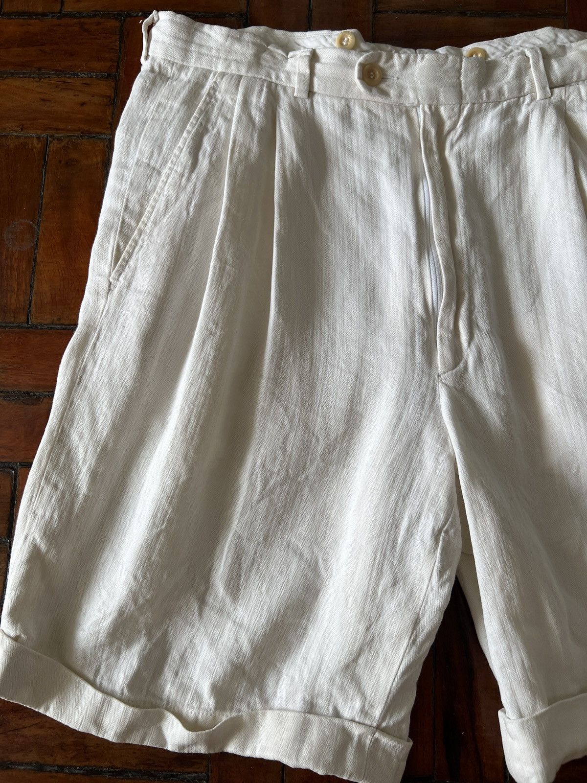 Hermes Hermes white linen shorts Size US 32 / EU 48 - 3 Thumbnail