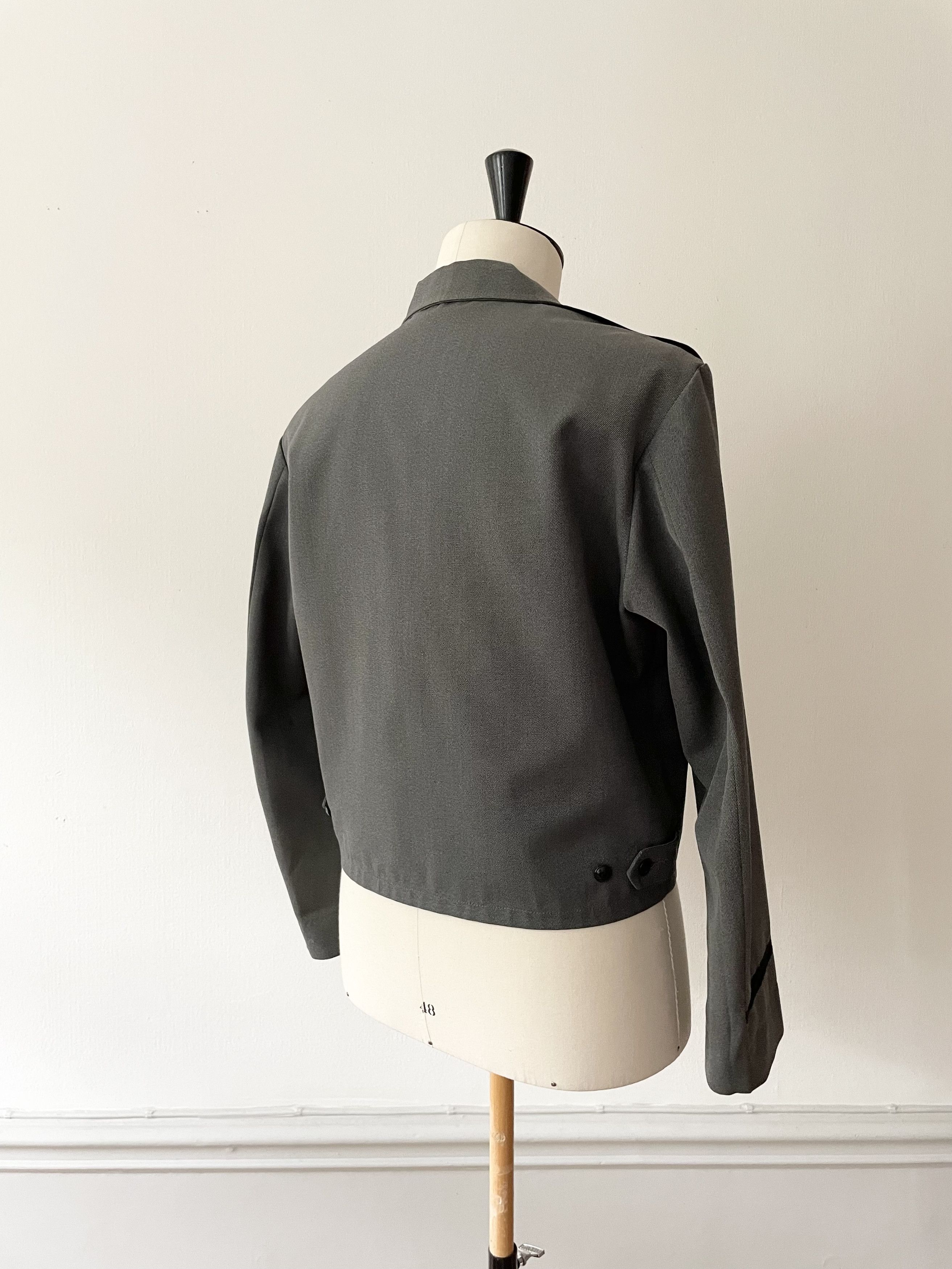 Vintage 1940's Two Tone Gabardine Uniform Work Jacket - Medium Size US M / EU 48-50 / 2 - 6 Thumbnail