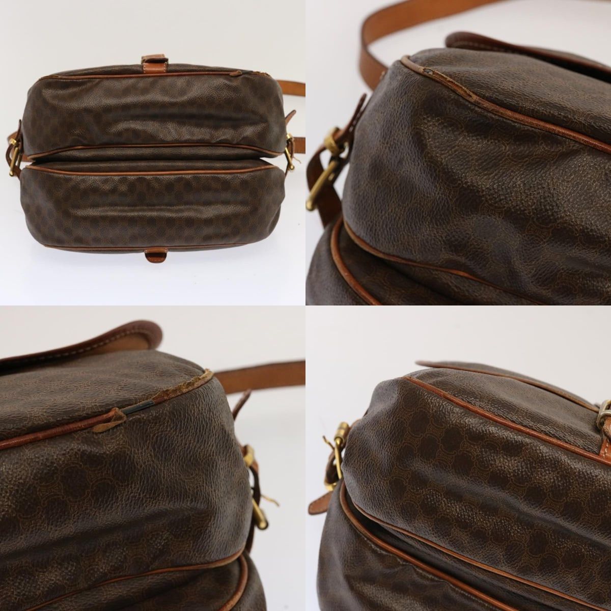 Celine CELINE Macadam Canvas Shoulder Bag Pvc Brown Size ONE SIZE - 10 Thumbnail